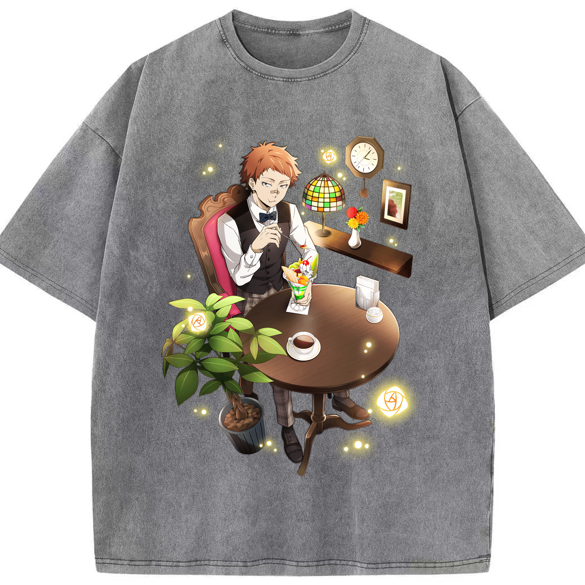 （画像用） 文豪ストレイドッグス Bungo Stray Dogs 綿100% ヴィンテージ風 半袖Tシャツ（フロントプリント）