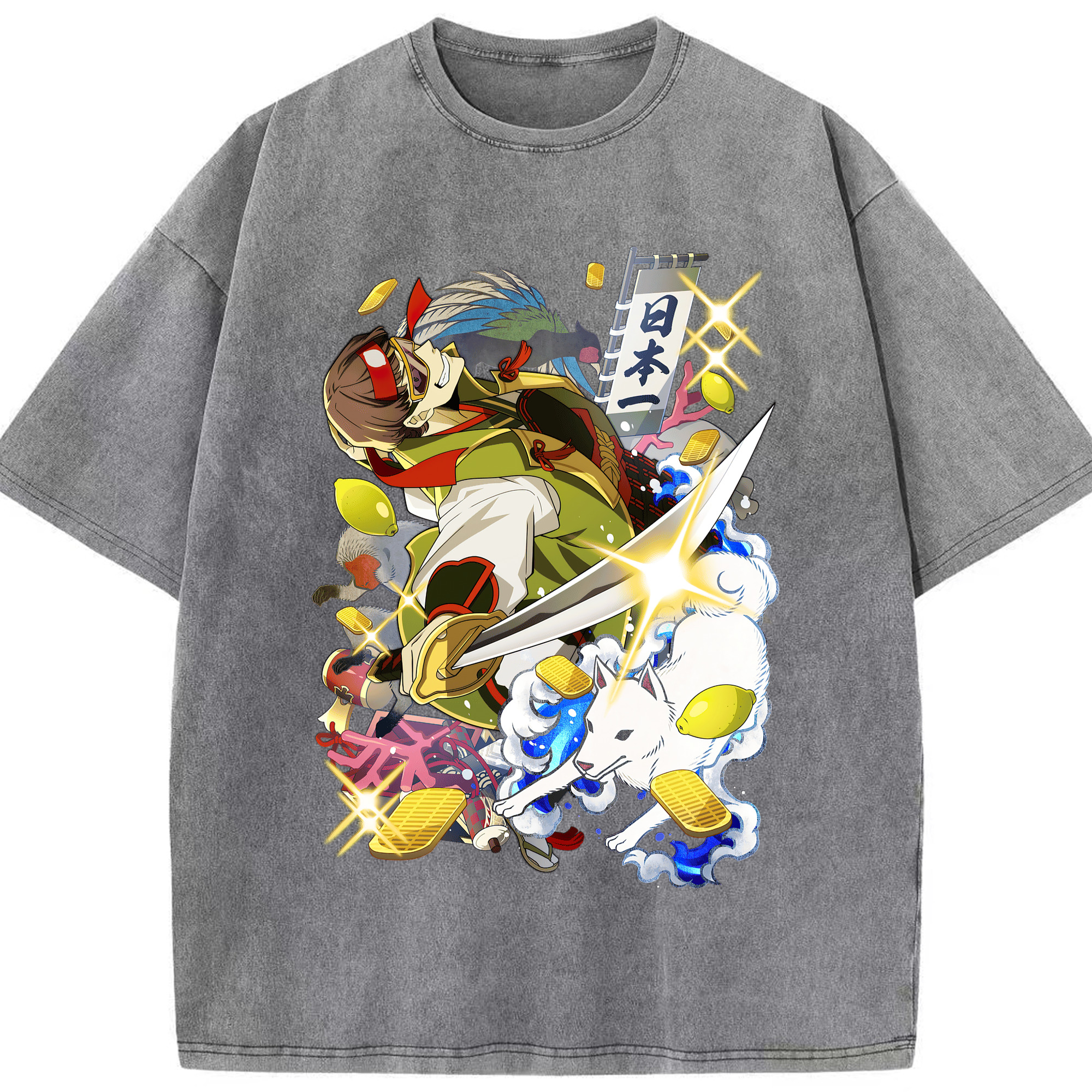（画像用） 文豪ストレイドッグス Bungo Stray Dogs 綿100% ヴィンテージ風 半袖Tシャツ（フロントプリント）