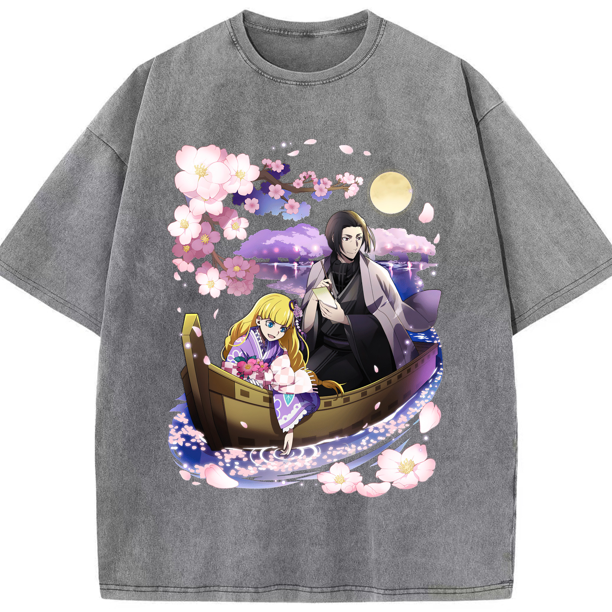 （画像用） 文豪ストレイドッグス Bungo Stray Dogs 綿100% ヴィンテージ風 半袖Tシャツ（フロントプリント）