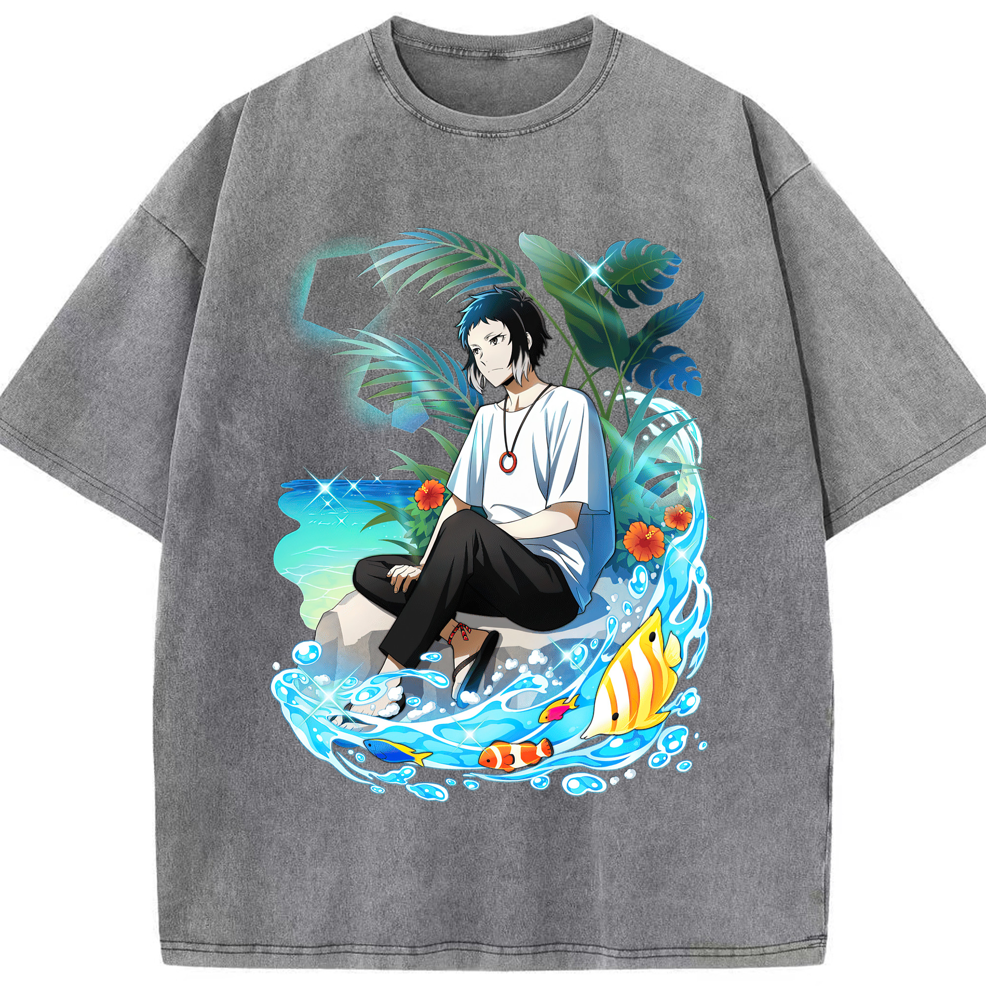 （画像用） 文豪ストレイドッグス Bungo Stray Dogs 綿100% ヴィンテージ風 半袖Tシャツ（フロントプリント）