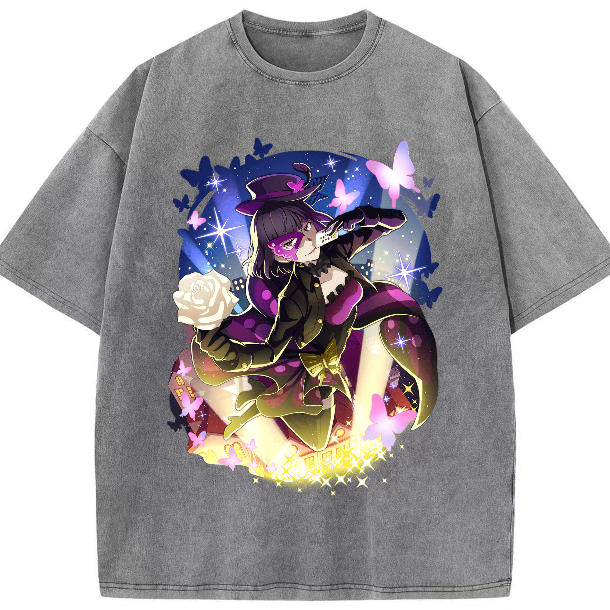 文豪ストレイドッグス Bungo Stray Dogs 綿100% ヴィンテージ風 半袖Tシャツ（フロントプリント）