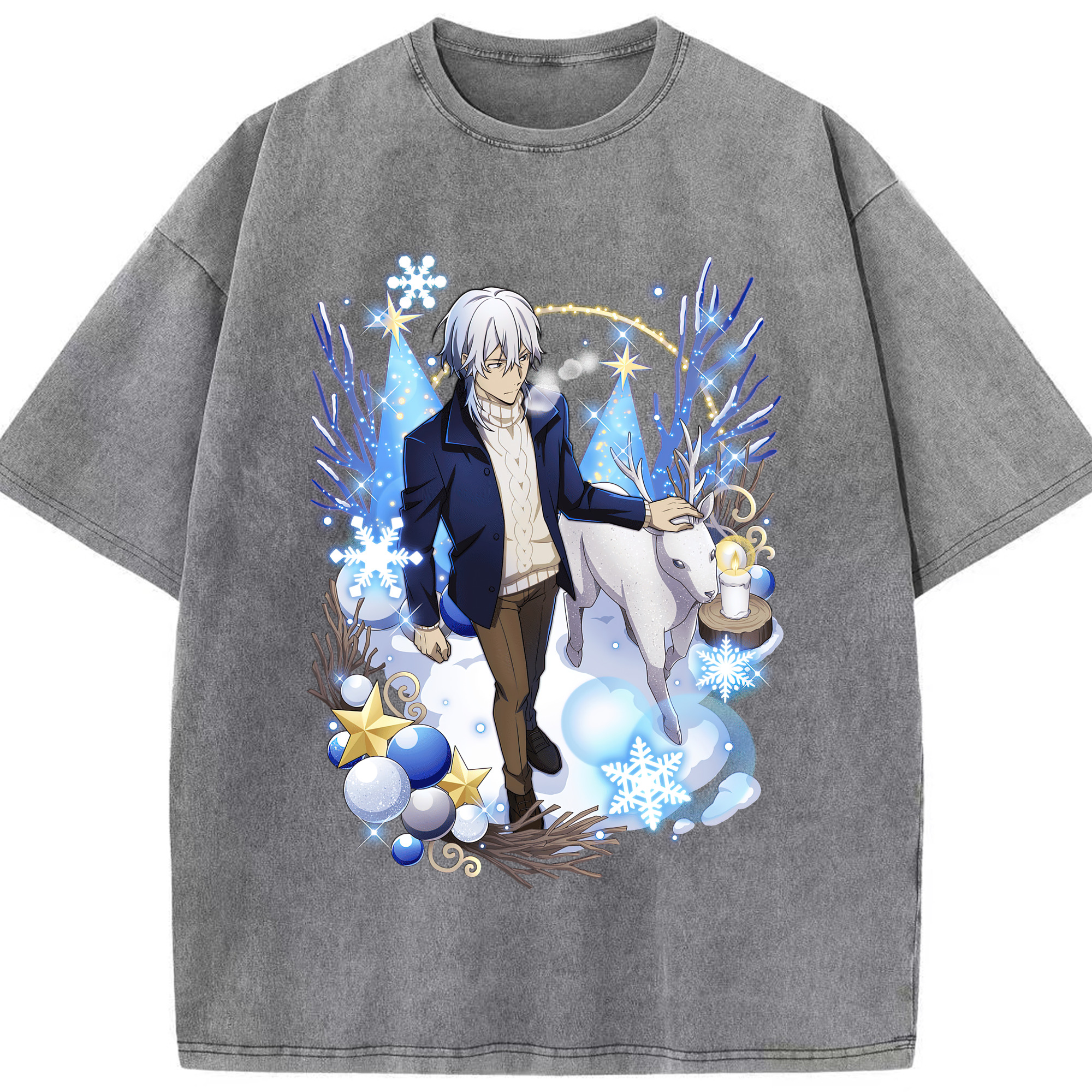 （画像用） 文豪ストレイドッグス Bungo Stray Dogs 綿100% ヴィンテージ風 半袖Tシャツ（フロントプリント）
