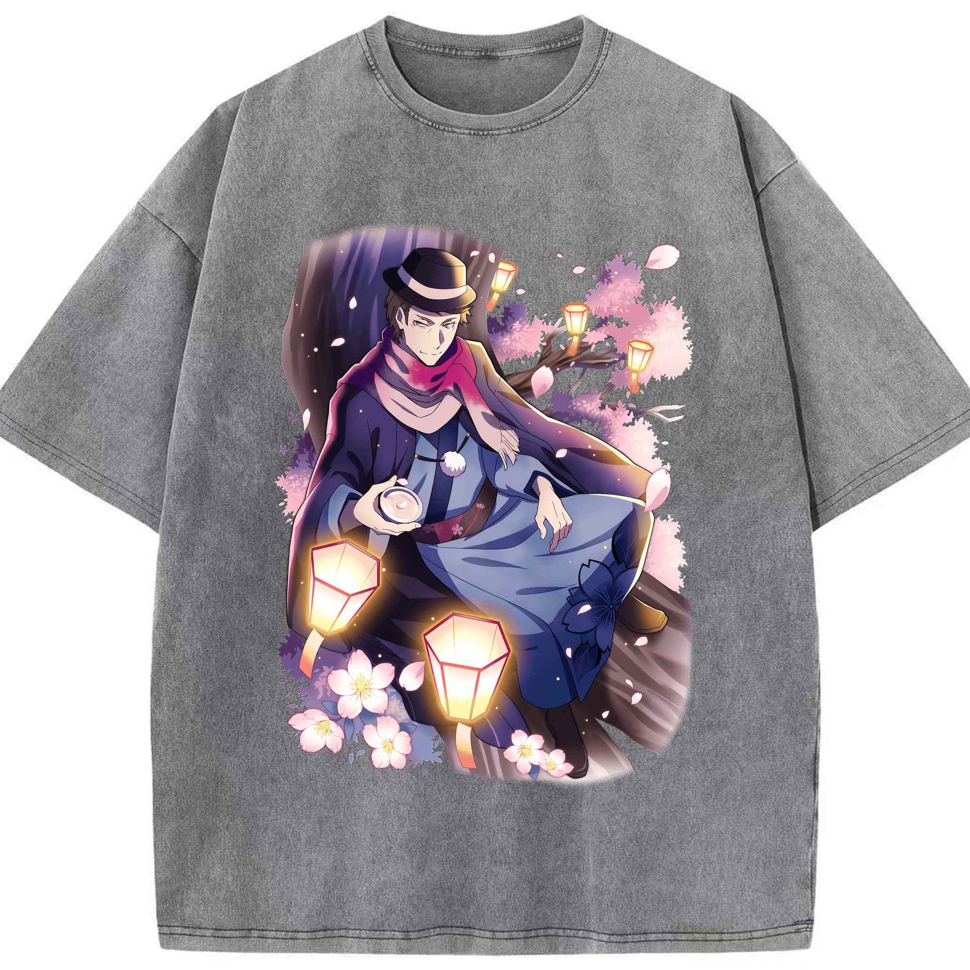 （画像用） 文豪ストレイドッグス Bungo Stray Dogs 綿100% ヴィンテージ風 半袖Tシャツ（フロントプリント）