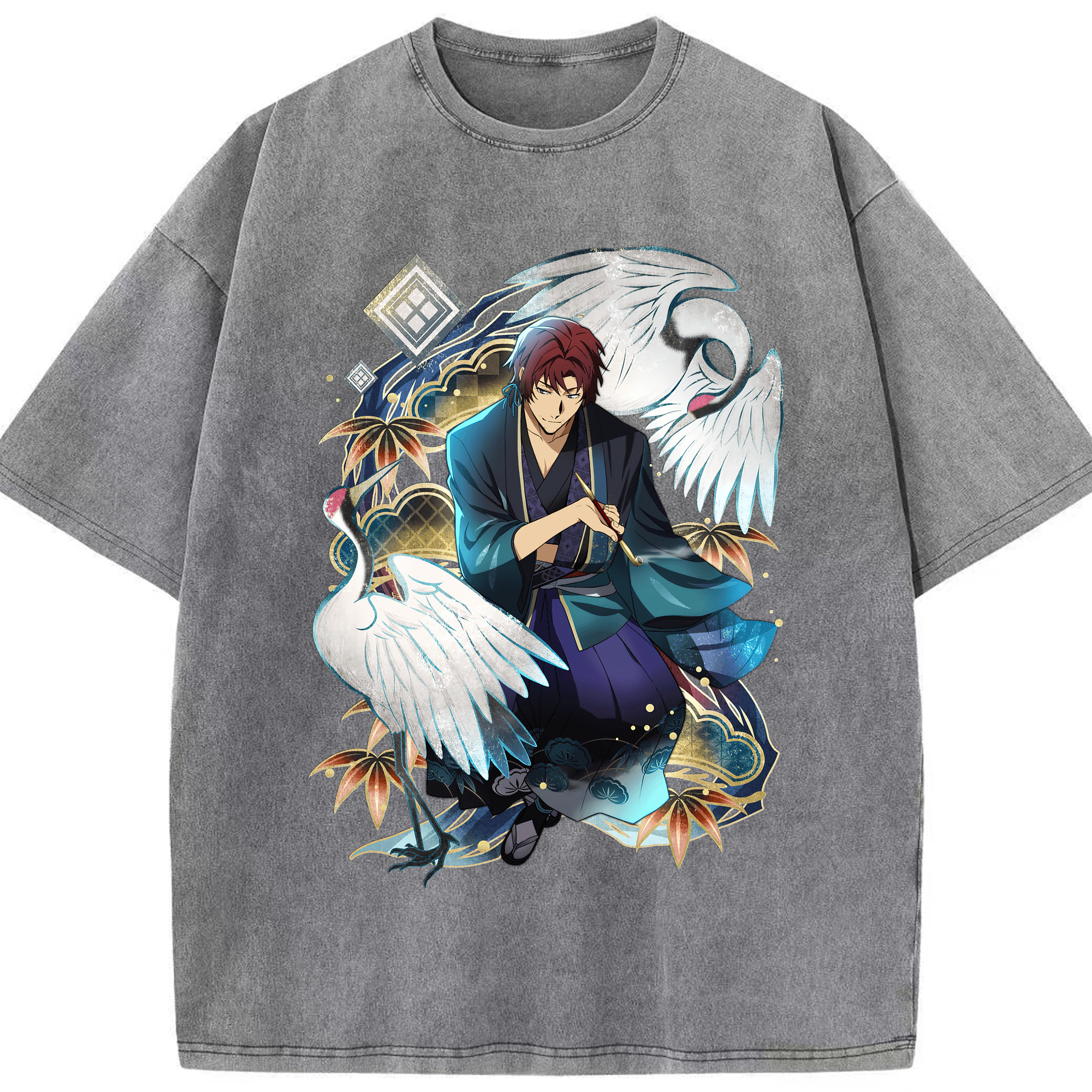 （画像用） 文豪ストレイドッグス Bungo Stray Dogs 綿100% ヴィンテージ風 半袖Tシャツ（フロントプリント）