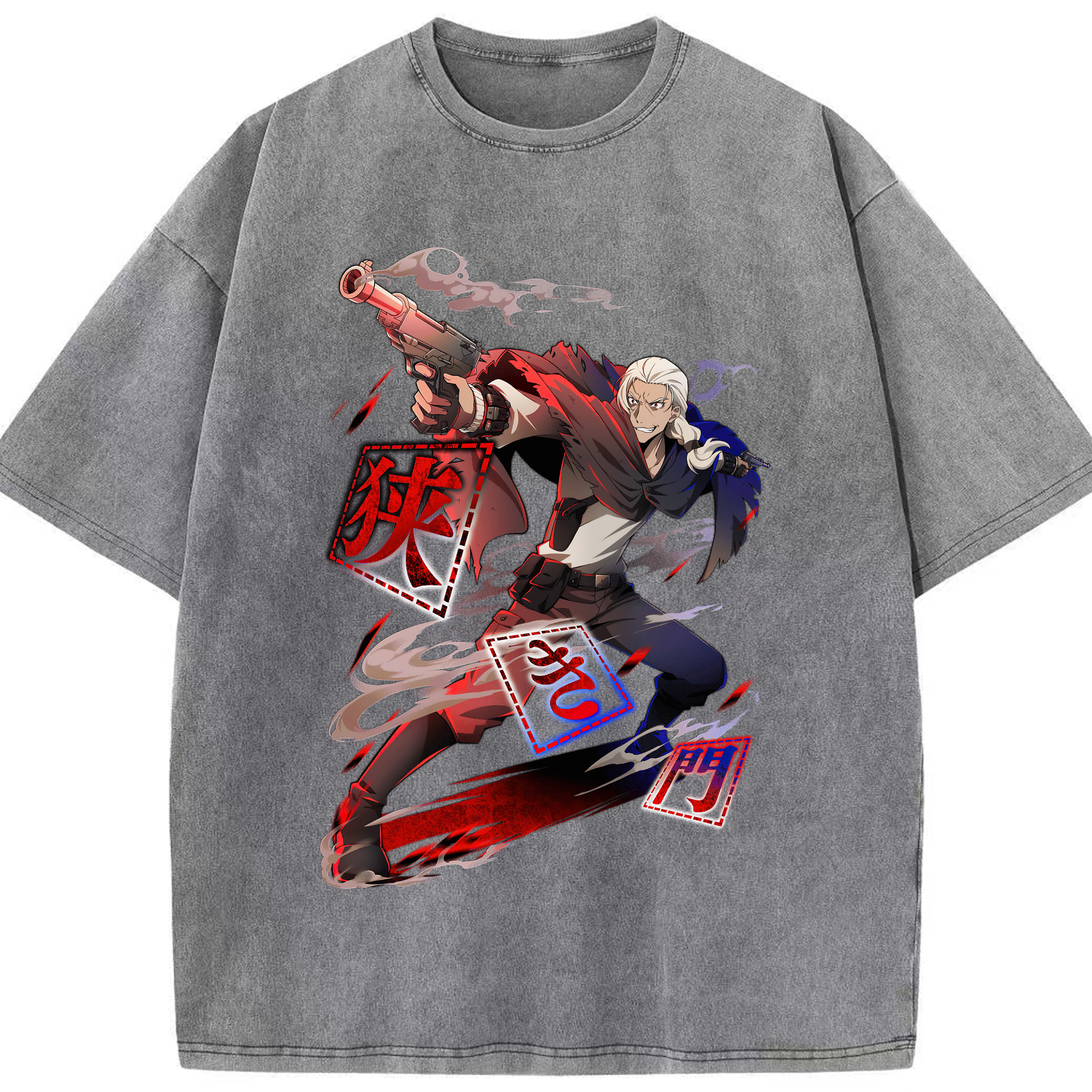 （画像用） 文豪ストレイドッグス Bungo Stray Dogs 綿100% ヴィンテージ風 半袖Tシャツ（フロントプリント）