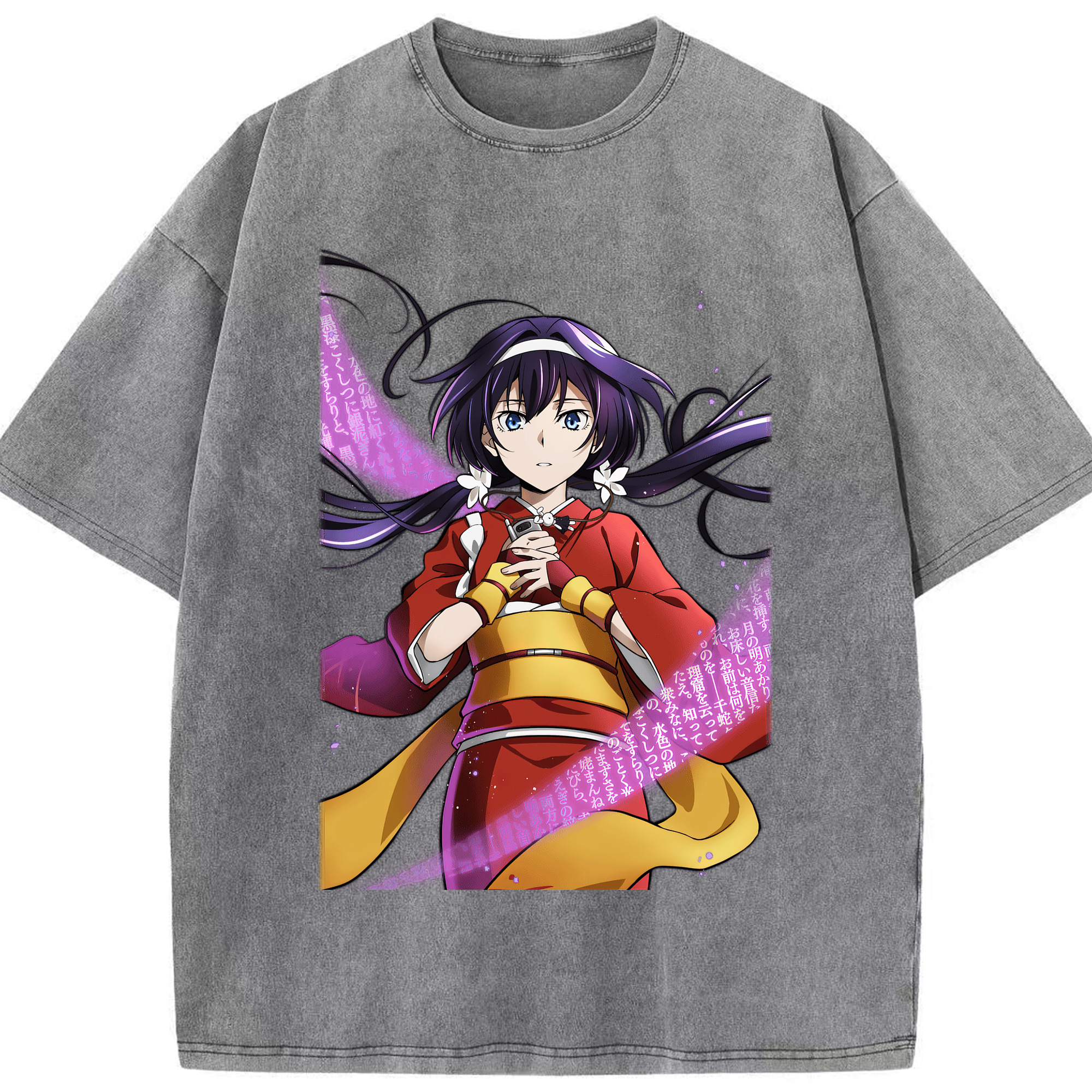 （画像用） 文豪ストレイドッグス Bungo Stray Dogs 綿100% ヴィンテージ風 半袖Tシャツ（フロントプリント）