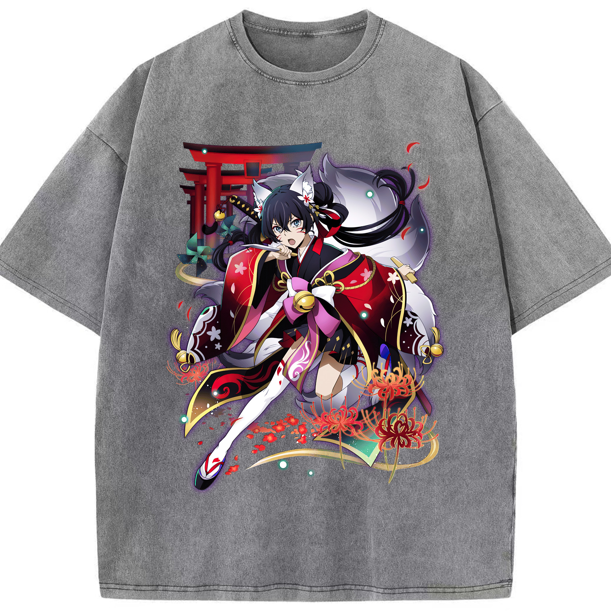 （画像用） 文豪ストレイドッグス Bungo Stray Dogs 綿100% ヴィンテージ風 半袖Tシャツ（フロントプリント）