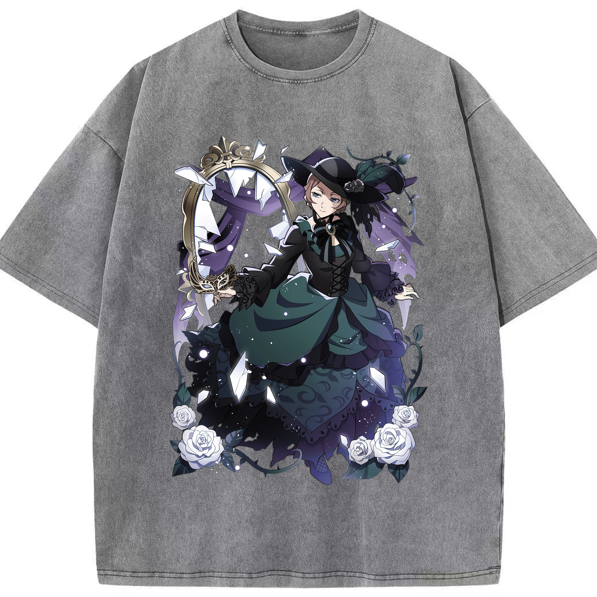 （画像用） 文豪ストレイドッグス Bungo Stray Dogs 綿100% ヴィンテージ風 半袖Tシャツ（フロントプリント）