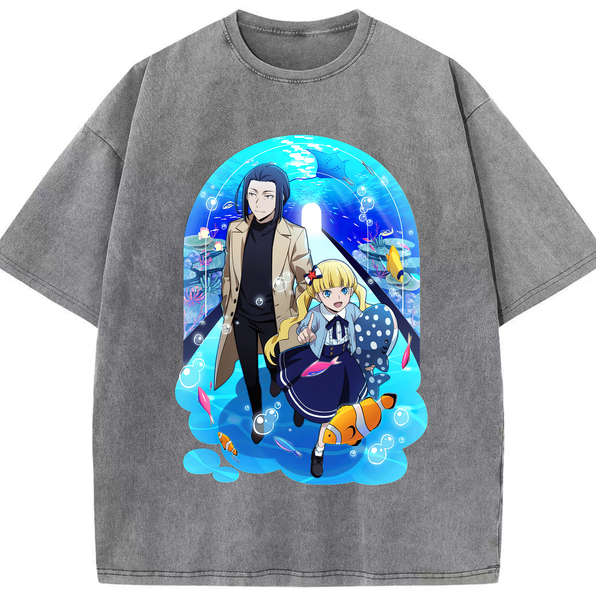 （画像用） 文豪ストレイドッグス Bungo Stray Dogs 綿100% ヴィンテージ風 半袖Tシャツ（フロントプリント）