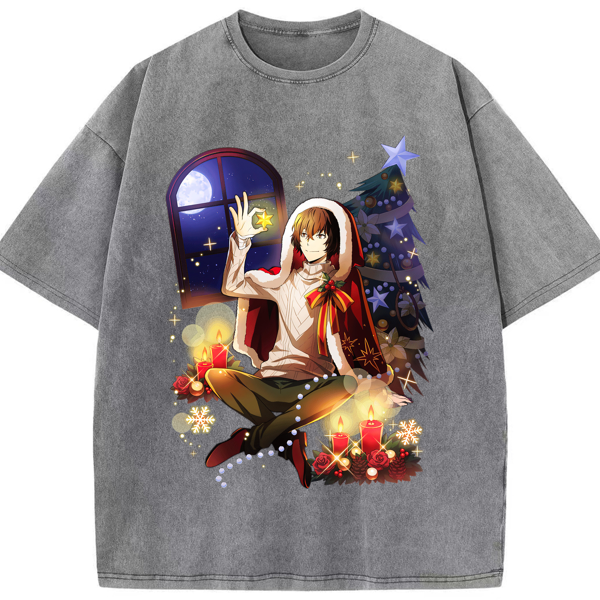 （画像用） 文豪ストレイドッグス Bungo Stray Dogs 綿100% ヴィンテージ風 半袖Tシャツ（フロントプリント）