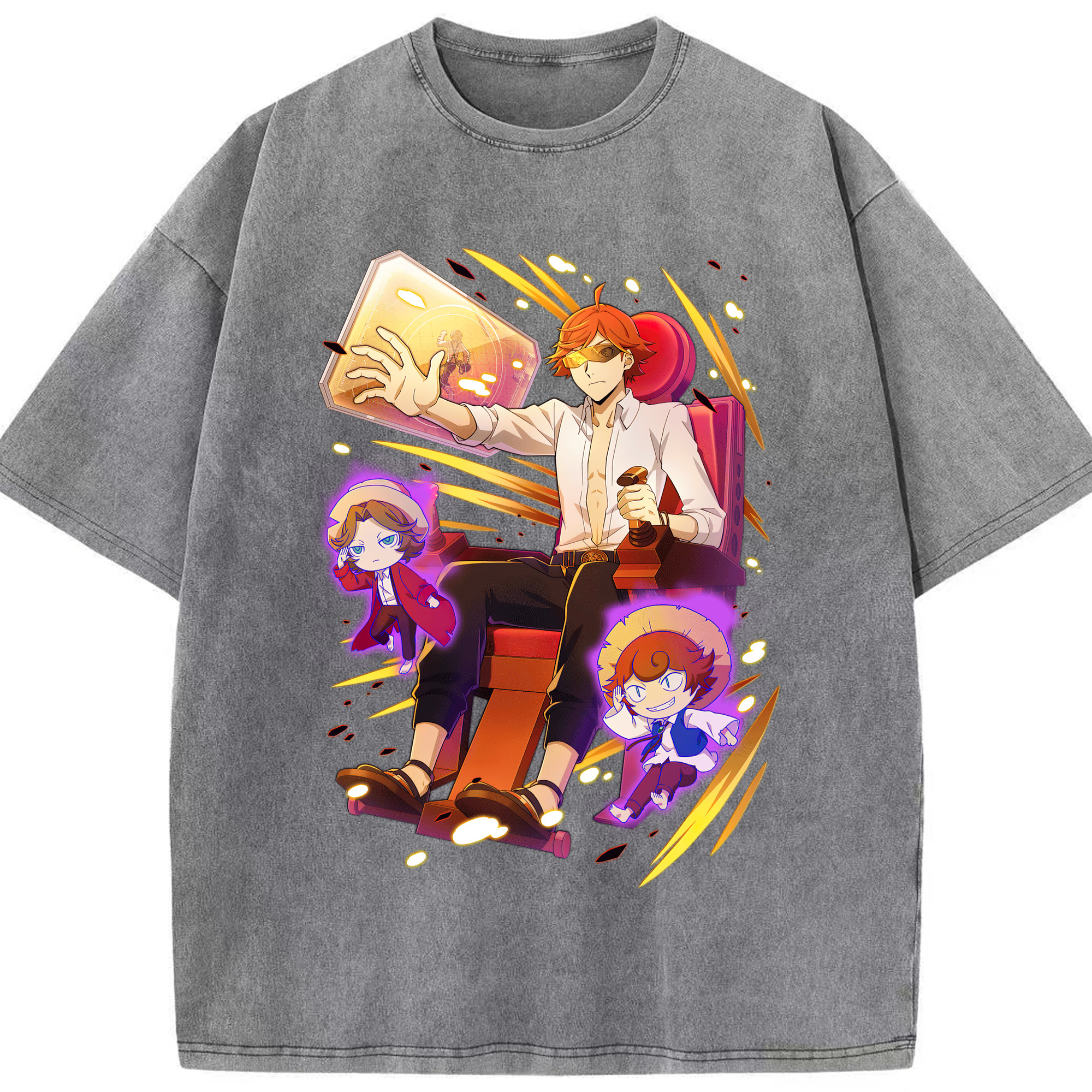 （画像用） 文豪ストレイドッグス Bungo Stray Dogs 綿100% ヴィンテージ風 半袖Tシャツ（フロントプリント）