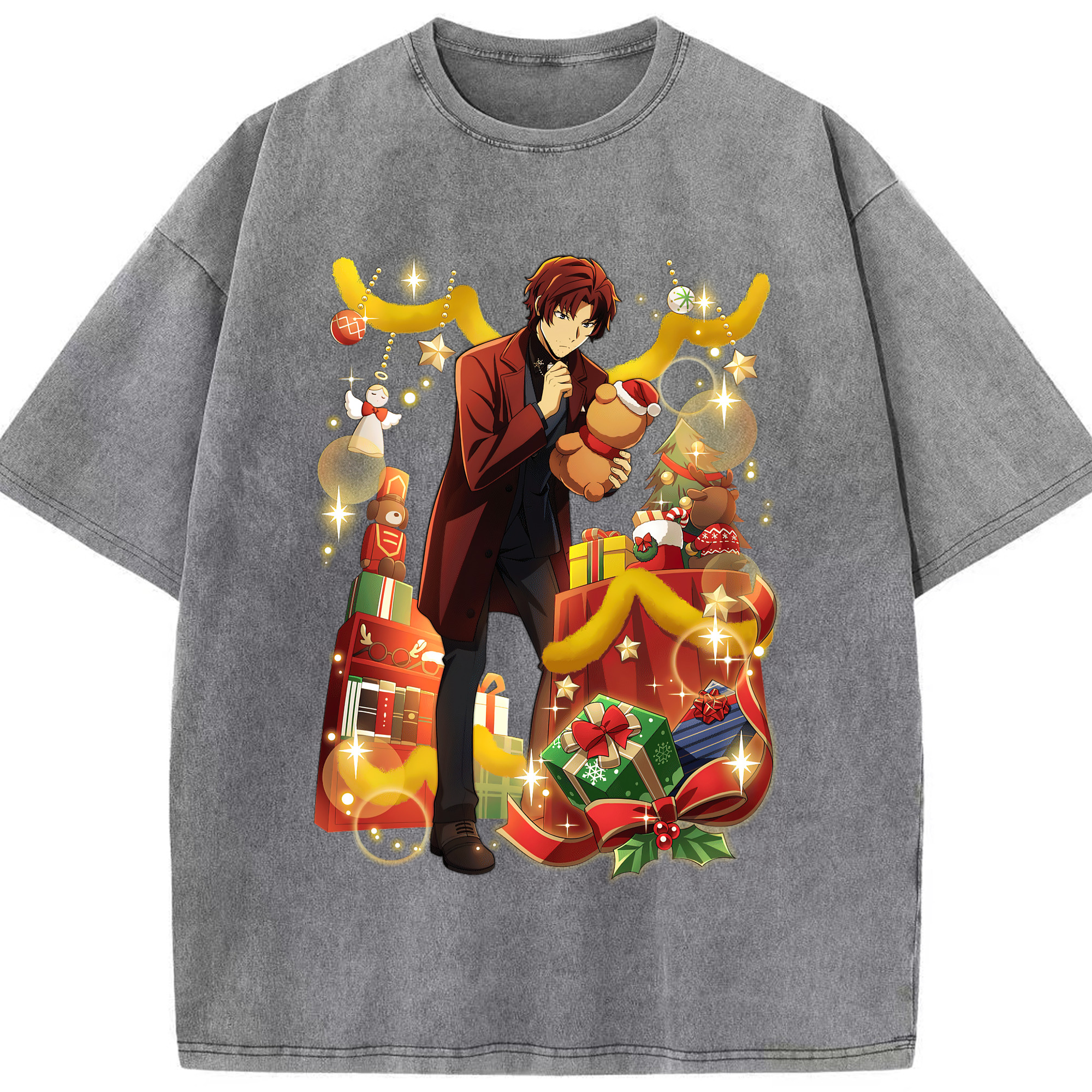（画像用） 文豪ストレイドッグス Bungo Stray Dogs 綿100% ヴィンテージ風 半袖Tシャツ（フロントプリント）
