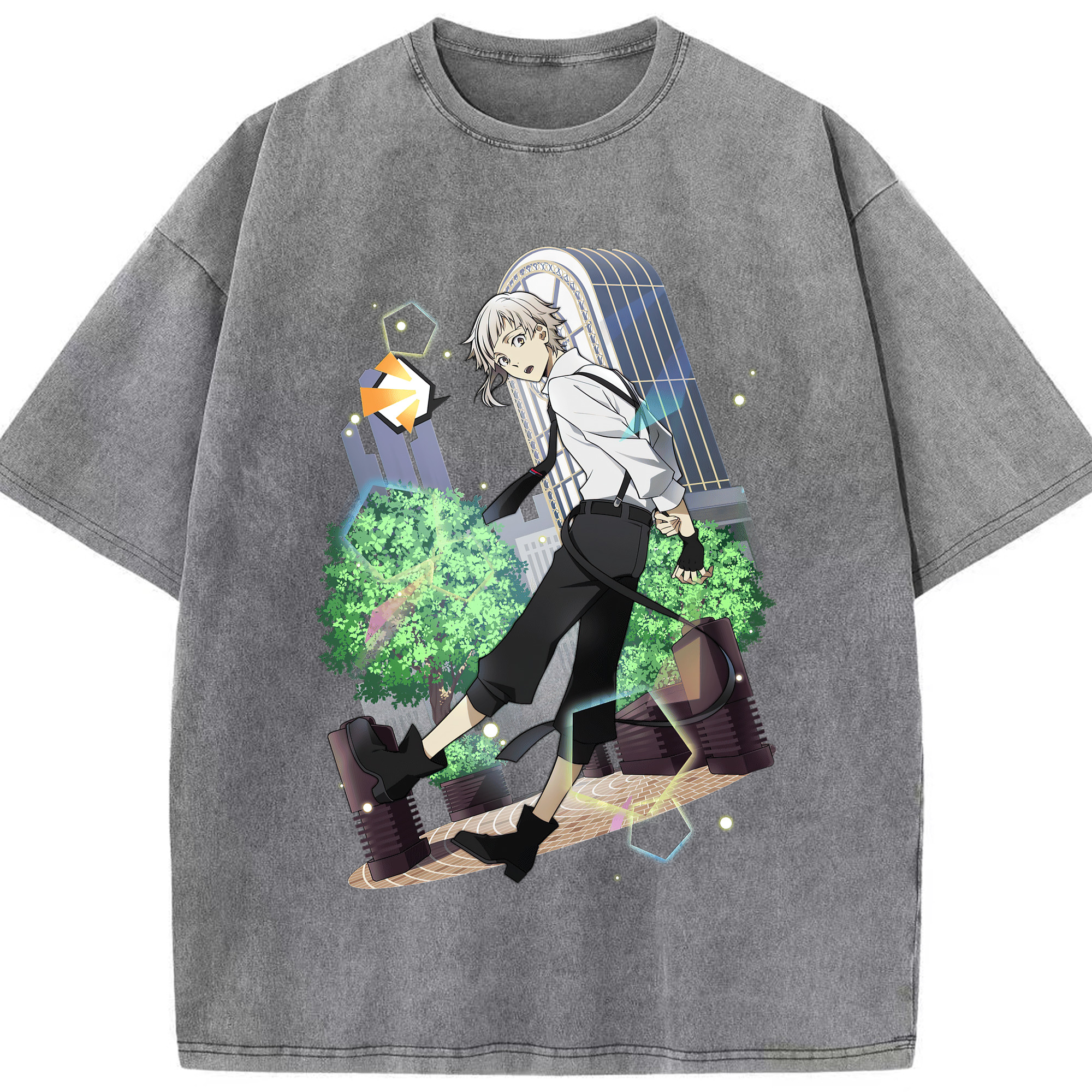 （画像用） 文豪ストレイドッグス Bungo Stray Dogs 綿100% ヴィンテージ風 半袖Tシャツ（フロントプリント）