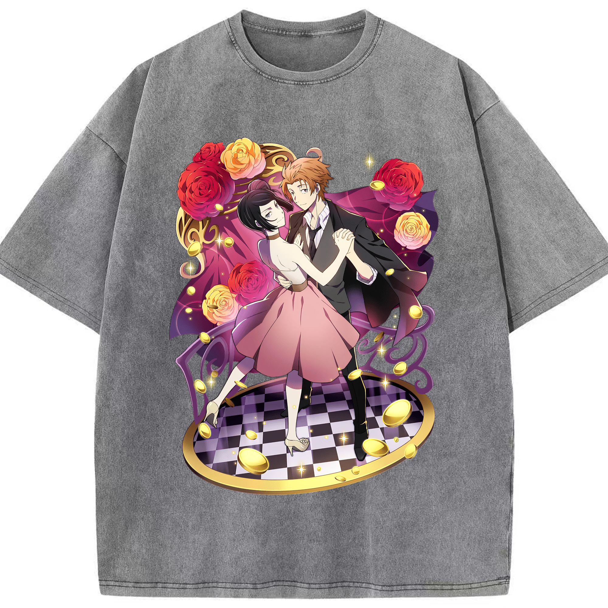 （画像用） 文豪ストレイドッグス Bungo Stray Dogs 綿100% ヴィンテージ風 半袖Tシャツ（フロントプリント）