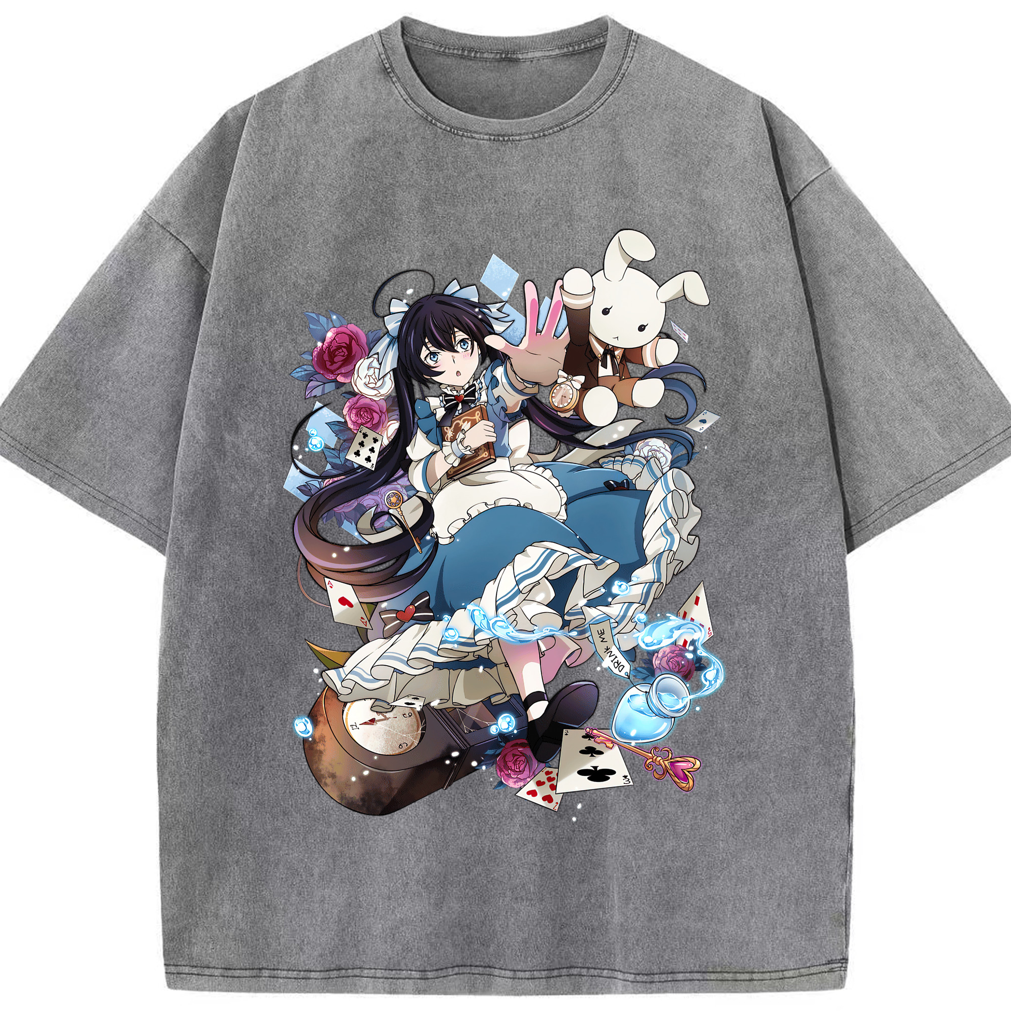 （画像用） 文豪ストレイドッグス Bungo Stray Dogs 綿100% ヴィンテージ風 半袖Tシャツ（フロントプリント）