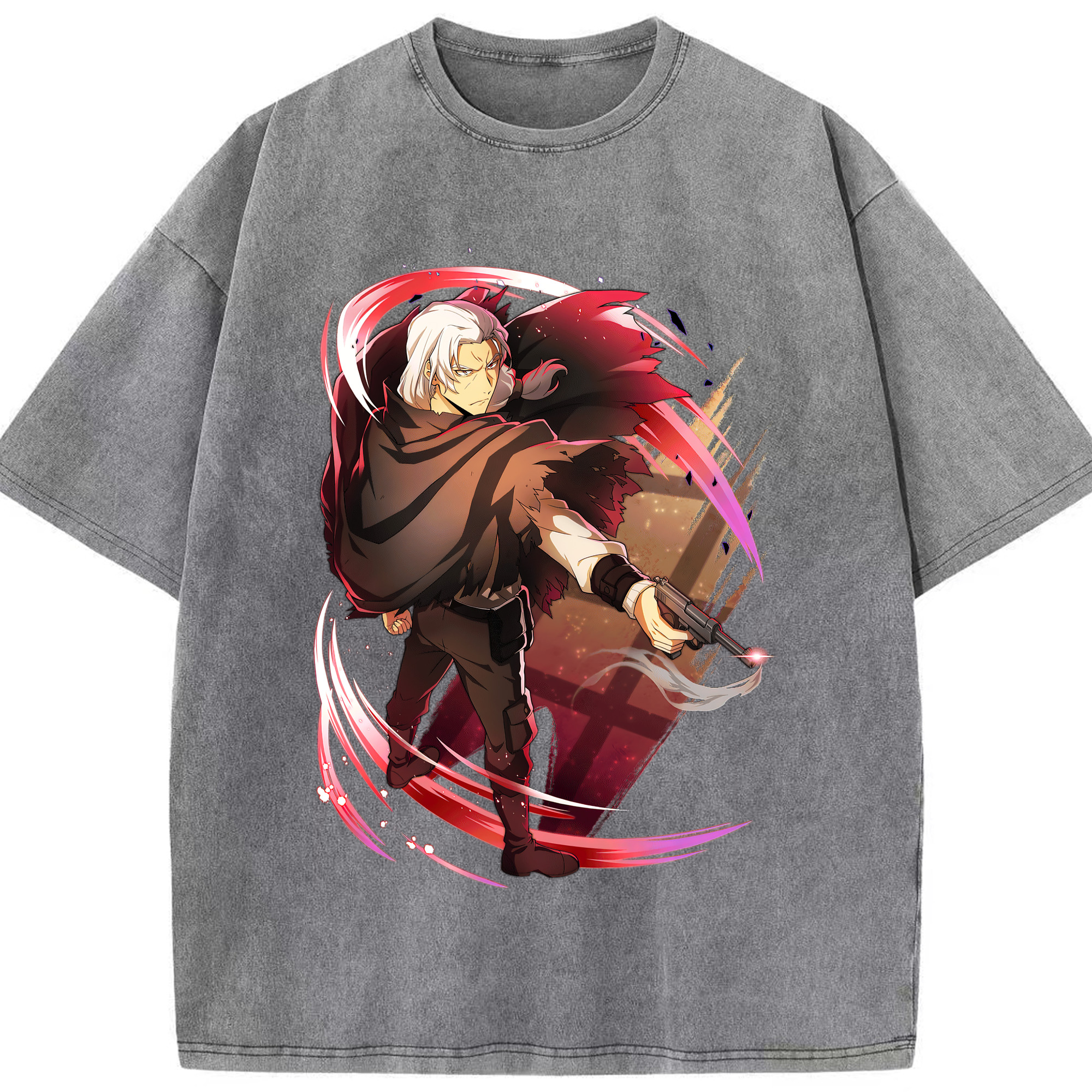 （画像用） 文豪ストレイドッグス Bungo Stray Dogs 綿100% ヴィンテージ風 半袖Tシャツ（フロントプリント）