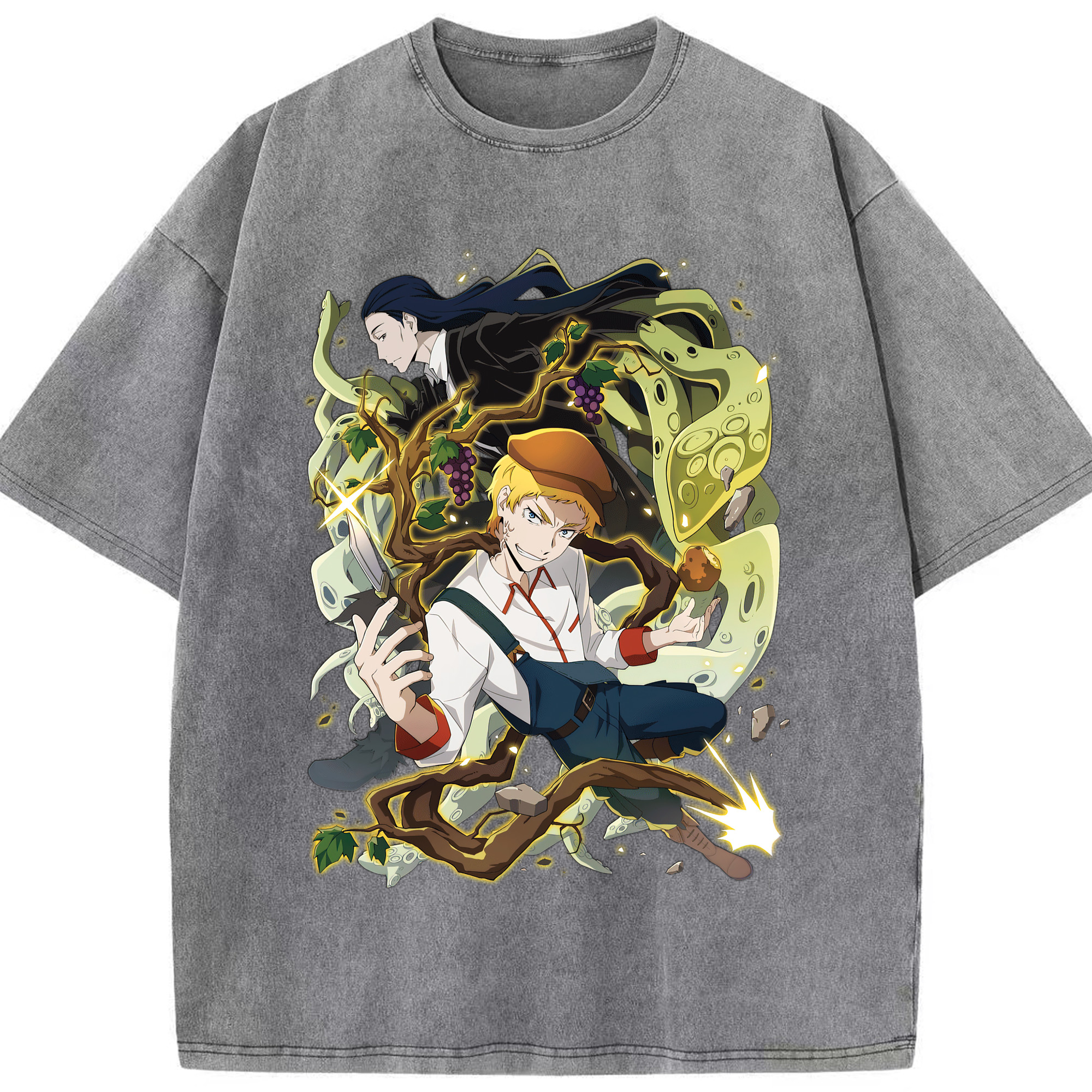 （画像用） 文豪ストレイドッグス Bungo Stray Dogs 綿100% ヴィンテージ風 半袖Tシャツ（フロントプリント）