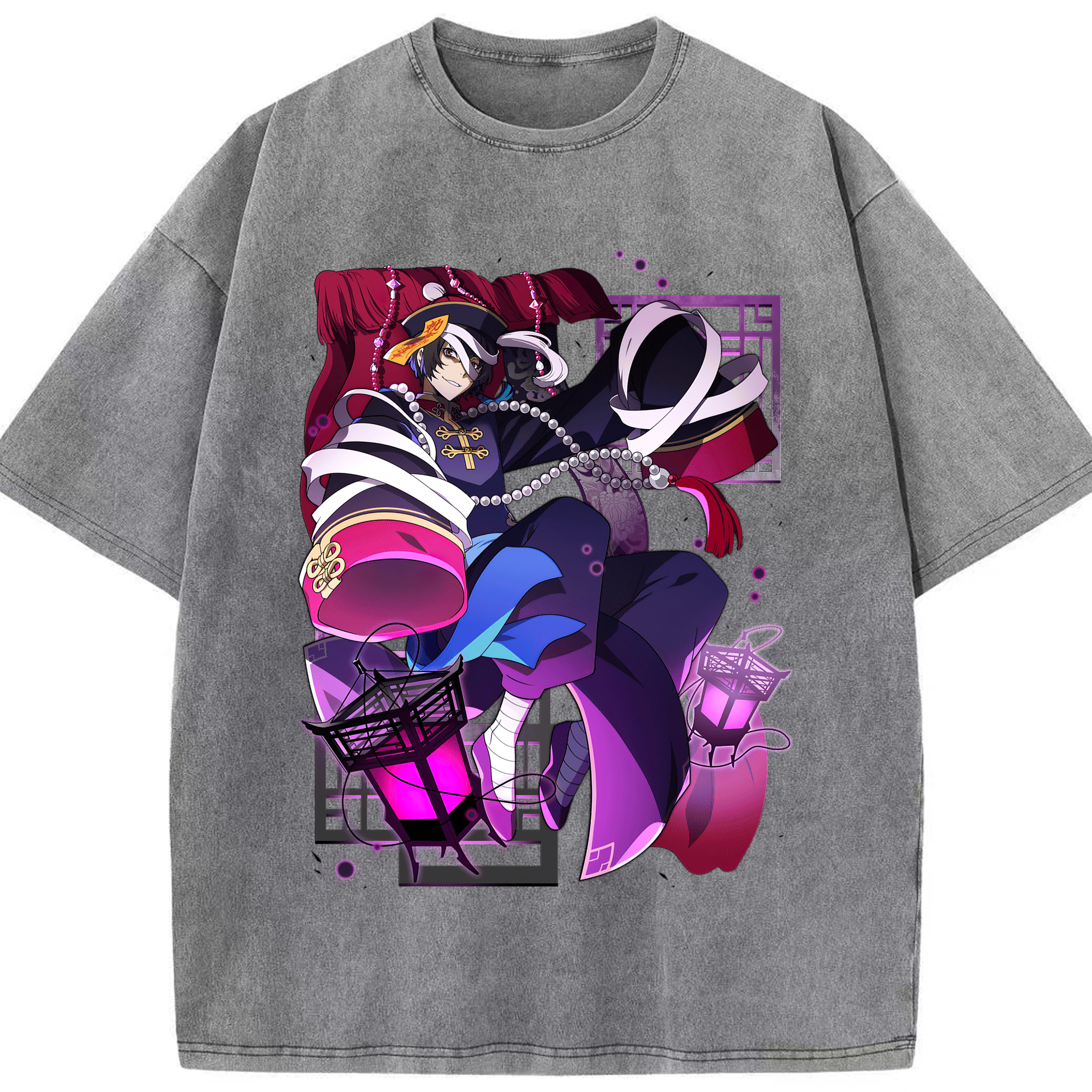 （画像用） 文豪ストレイドッグス Bungo Stray Dogs 綿100% ヴィンテージ風 半袖Tシャツ（フロントプリント）