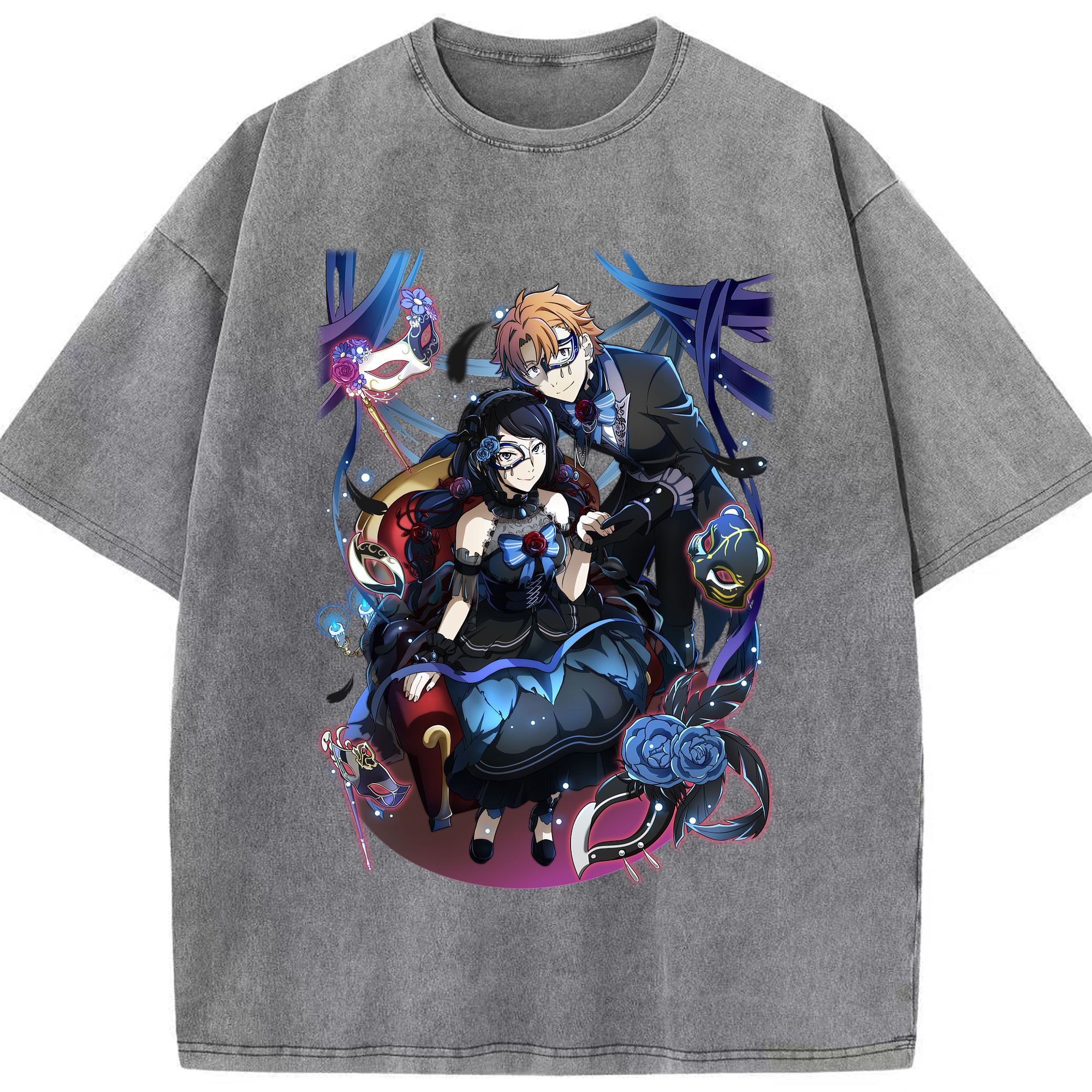 （画像用） 文豪ストレイドッグス Bungo Stray Dogs 綿100% ヴィンテージ風 半袖Tシャツ（フロントプリント）