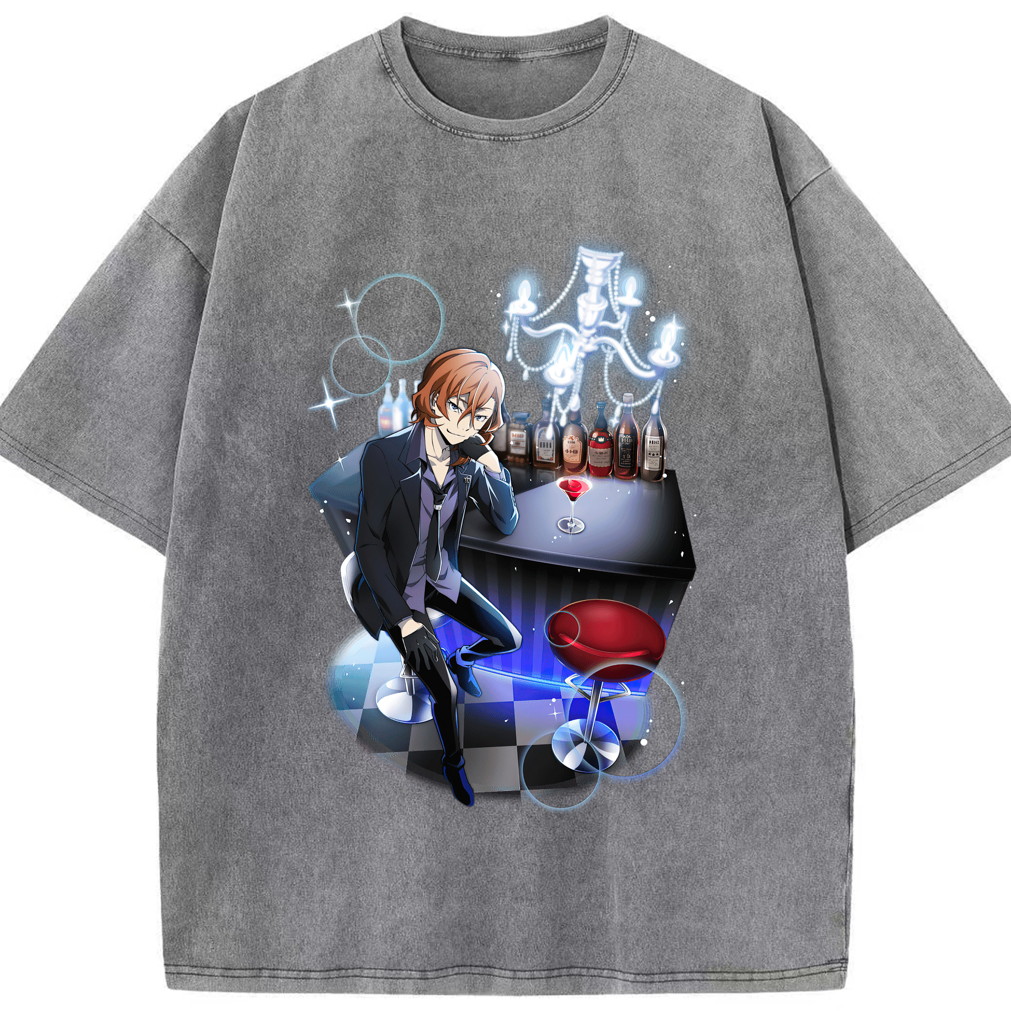 （画像用） 文豪ストレイドッグス Bungo Stray Dogs 綿100% ヴィンテージ風 半袖Tシャツ（フロントプリント）