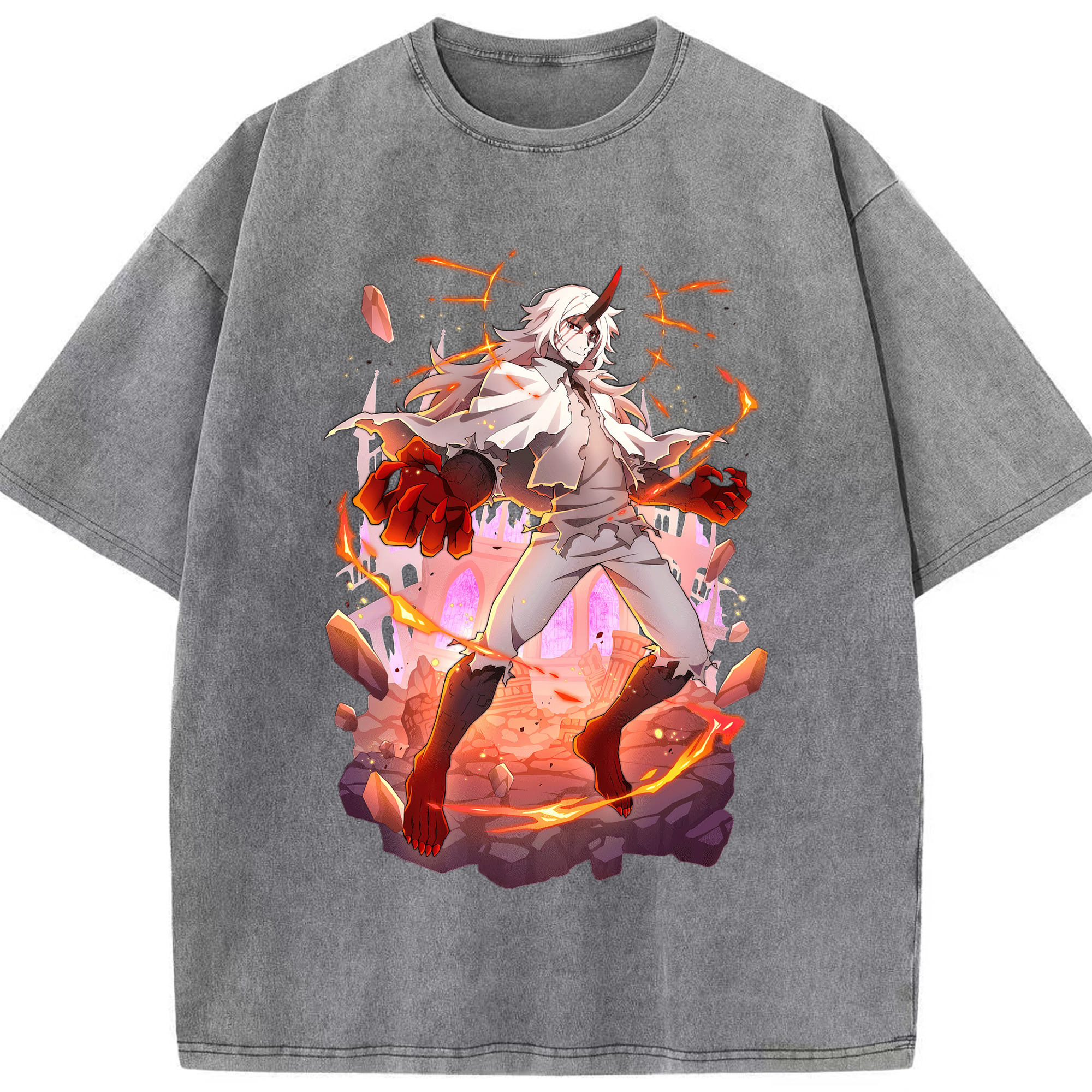 （画像用） 文豪ストレイドッグス Bungo Stray Dogs 綿100% ヴィンテージ風 半袖Tシャツ（フロントプリント）