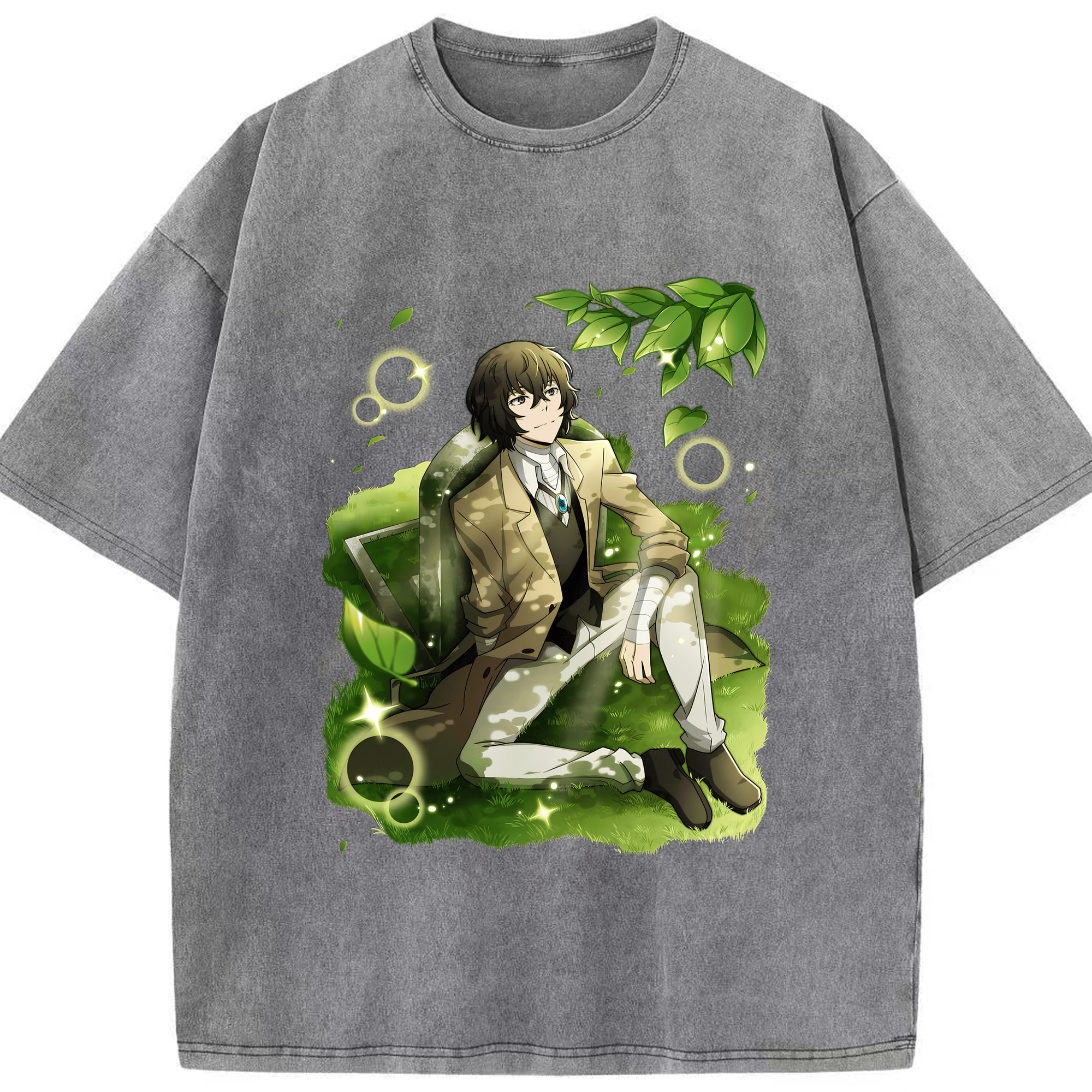 （画像用） 文豪ストレイドッグス Bungo Stray Dogs 綿100% ヴィンテージ風 半袖Tシャツ（フロントプリント）