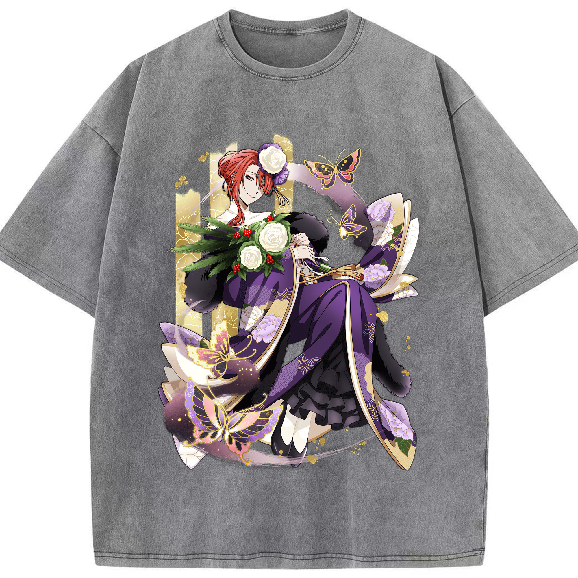 （画像用） 文豪ストレイドッグス Bungo Stray Dogs 綿100% ヴィンテージ風 半袖Tシャツ（フロントプリント）