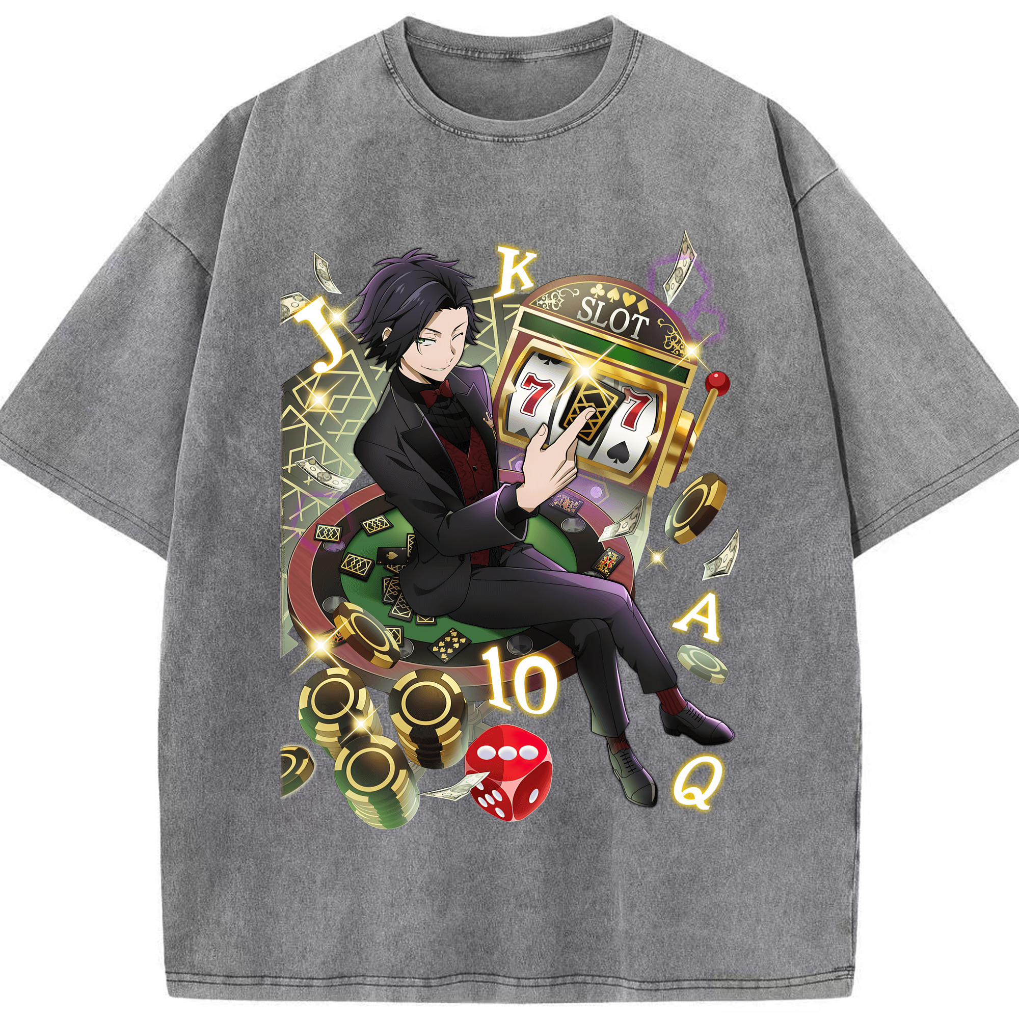 （画像用） 文豪ストレイドッグス Bungo Stray Dogs 綿100% ヴィンテージ風 半袖Tシャツ（フロントプリント）