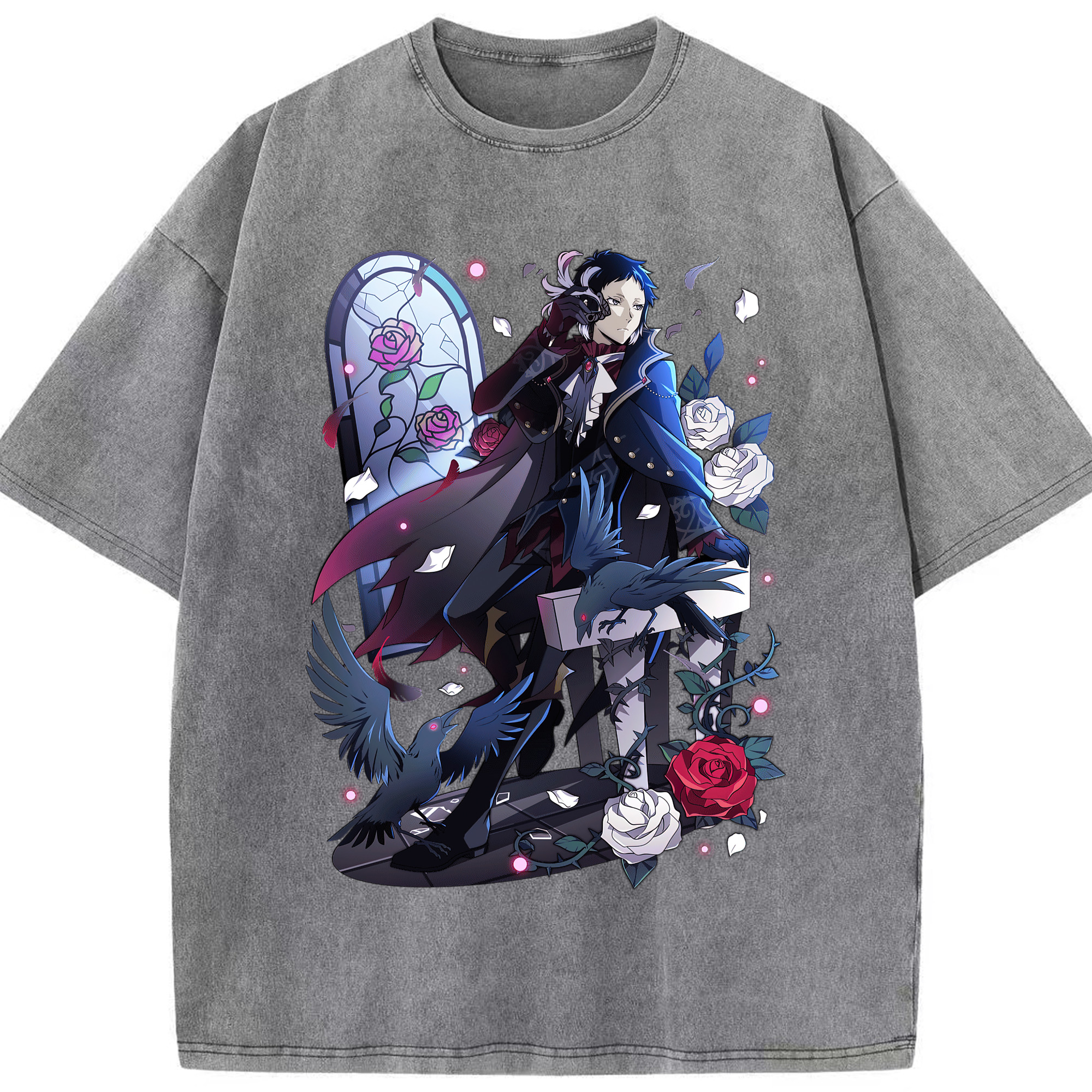 （画像用） 文豪ストレイドッグス Bungo Stray Dogs 綿100% ヴィンテージ風 半袖Tシャツ（フロントプリント）