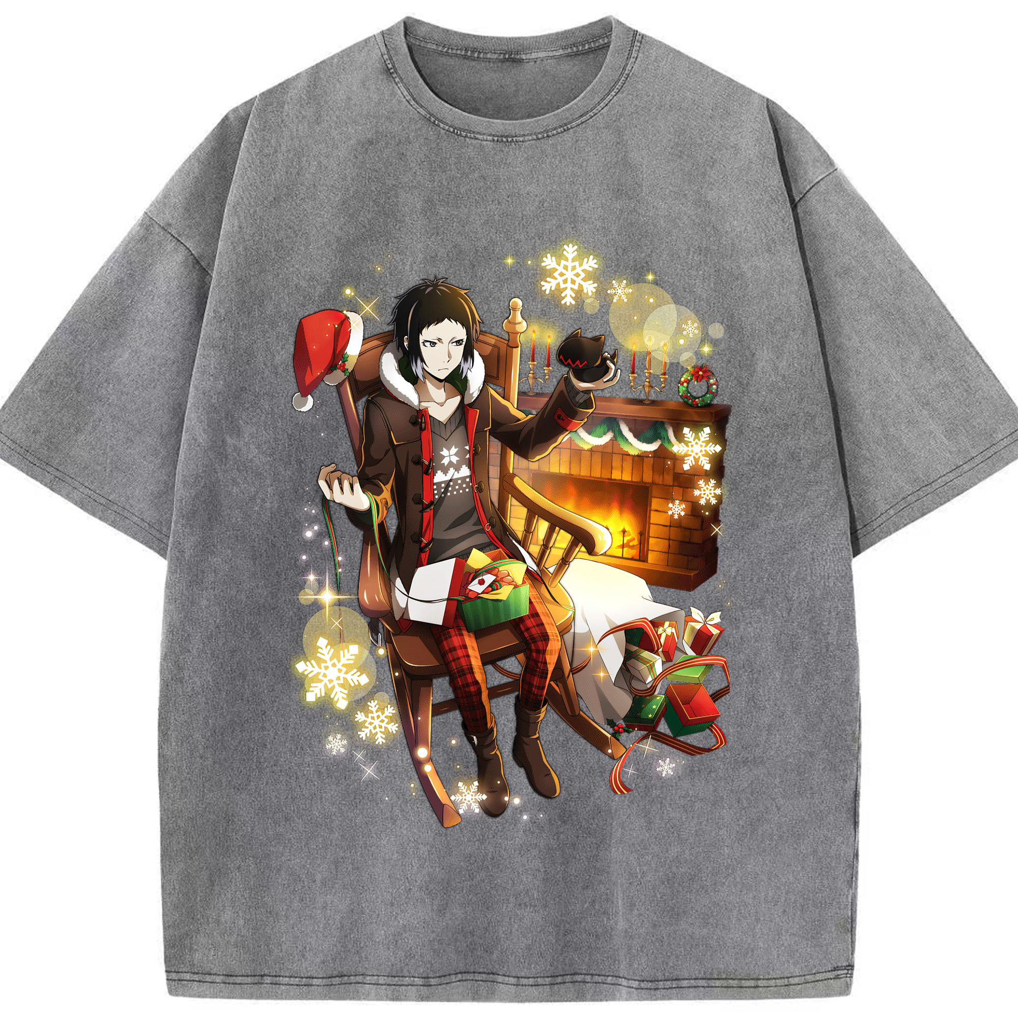 （画像用） 文豪ストレイドッグス Bungo Stray Dogs 綿100% ヴィンテージ風 半袖Tシャツ（フロントプリント）