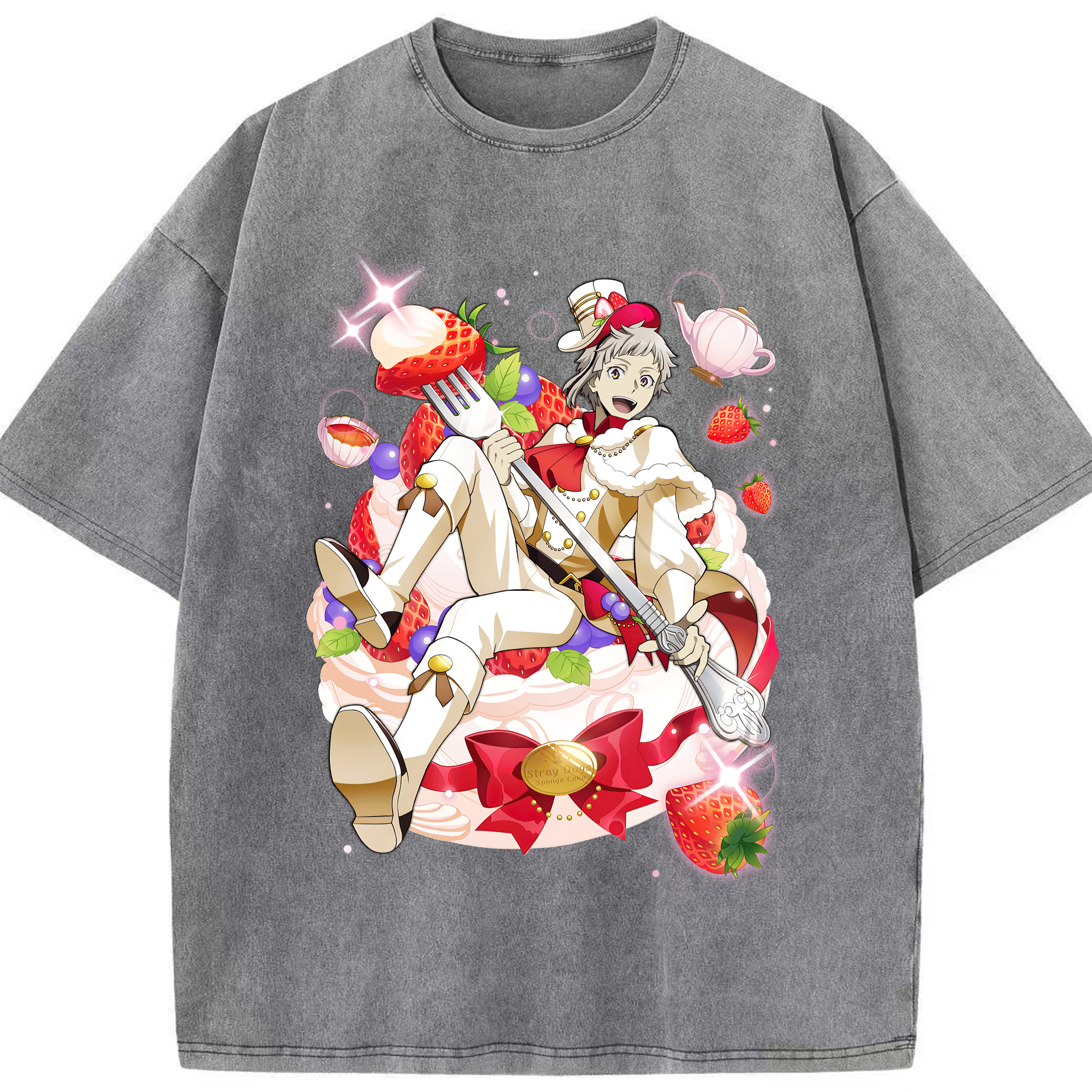 （画像用） 文豪ストレイドッグス Bungo Stray Dogs 綿100% ヴィンテージ風 半袖Tシャツ（フロントプリント）