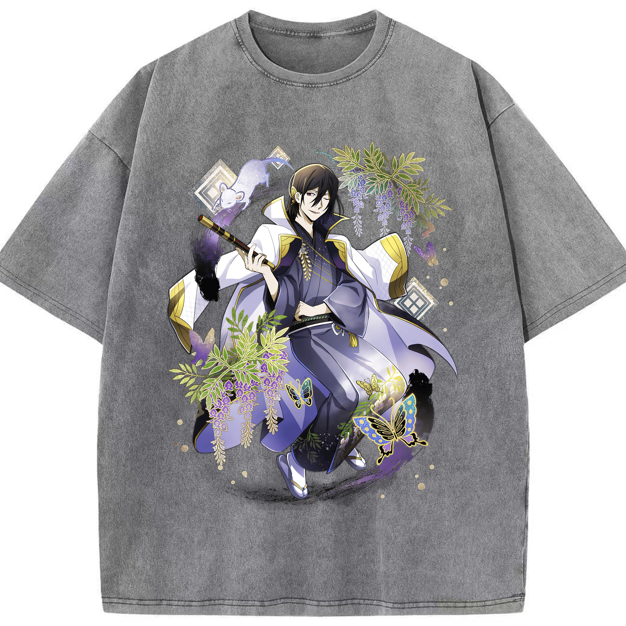 （画像用） 文豪ストレイドッグス Bungo Stray Dogs 綿100% ヴィンテージ風 半袖Tシャツ（フロントプリント）