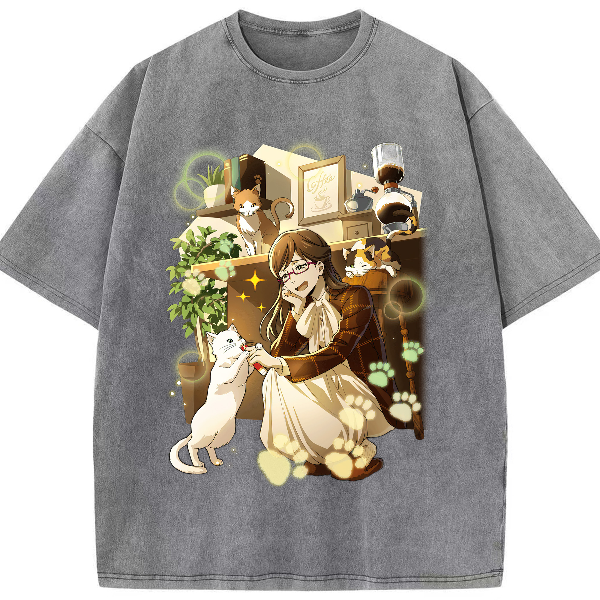 （画像用） 文豪ストレイドッグス Bungo Stray Dogs 綿100% ヴィンテージ風 半袖Tシャツ（フロントプリント）