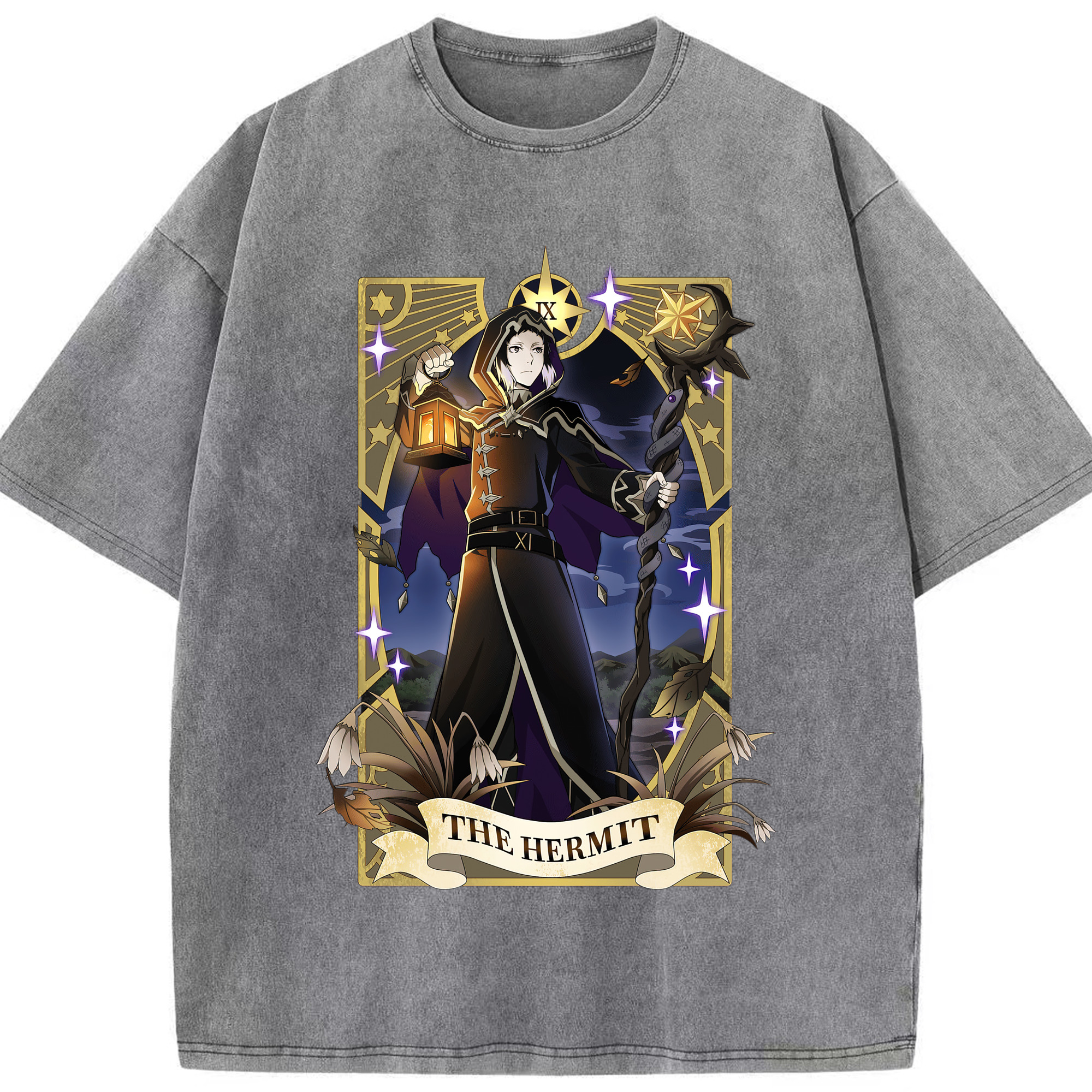 （画像用） 文豪ストレイドッグス Bungo Stray Dogs 綿100% ヴィンテージ風 半袖Tシャツ（フロントプリント）