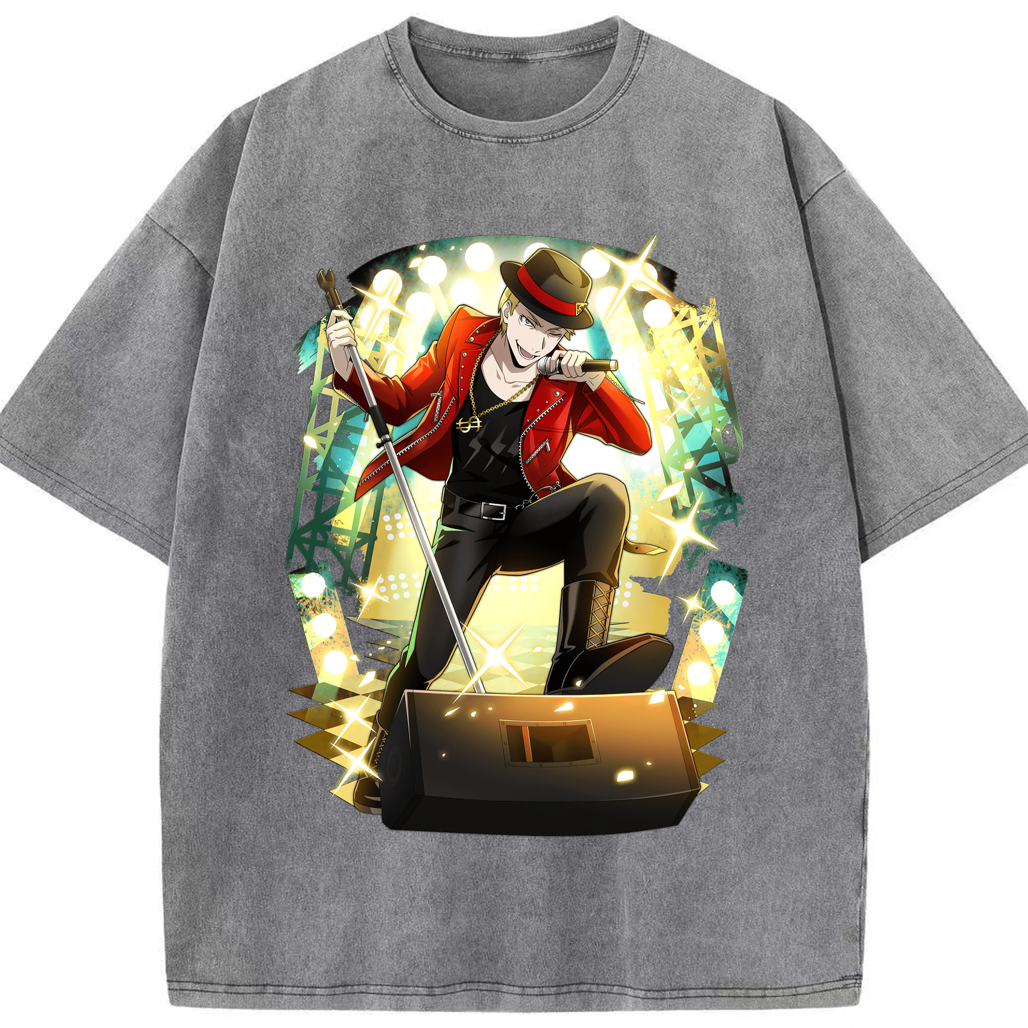 （画像用） 文豪ストレイドッグス Bungo Stray Dogs 綿100% ヴィンテージ風 半袖Tシャツ（フロントプリント）
