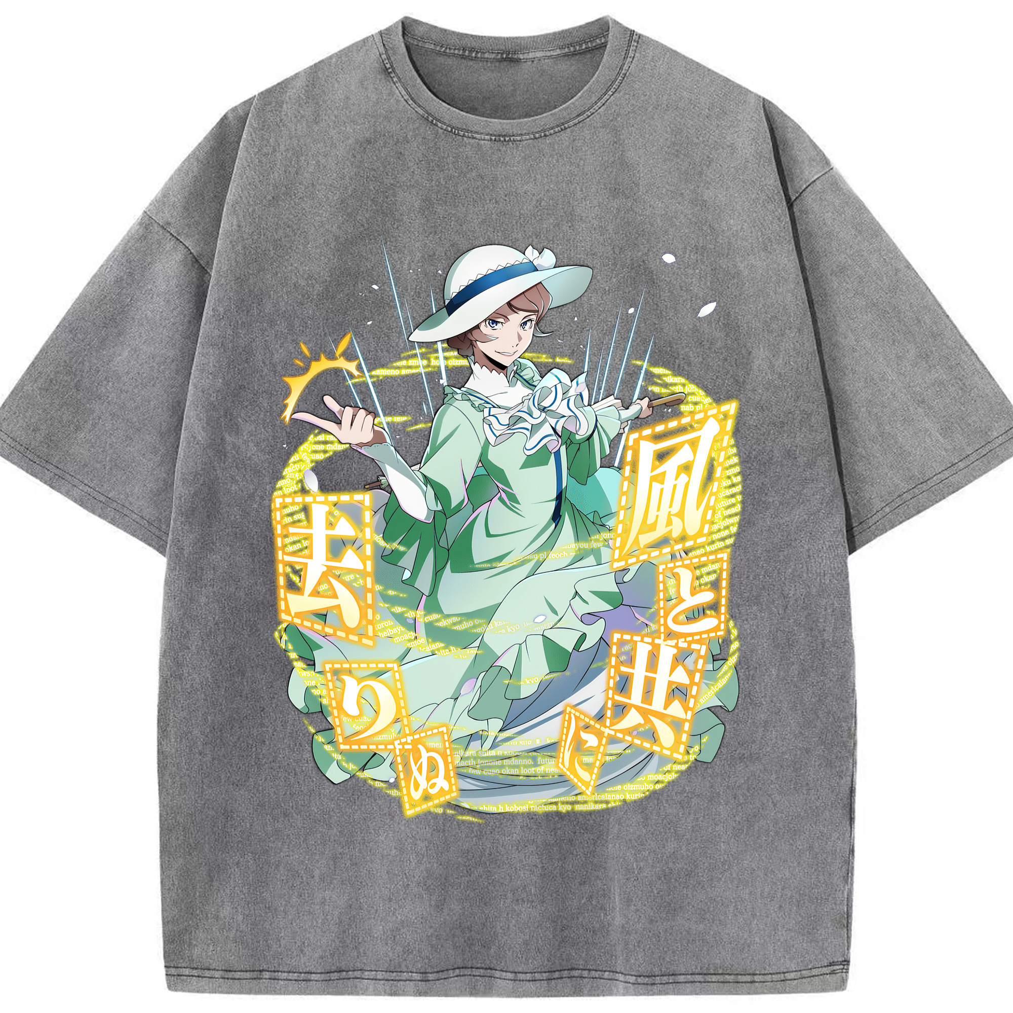 （画像用） 文豪ストレイドッグス Bungo Stray Dogs 綿100% ヴィンテージ風 半袖Tシャツ（フロントプリント）