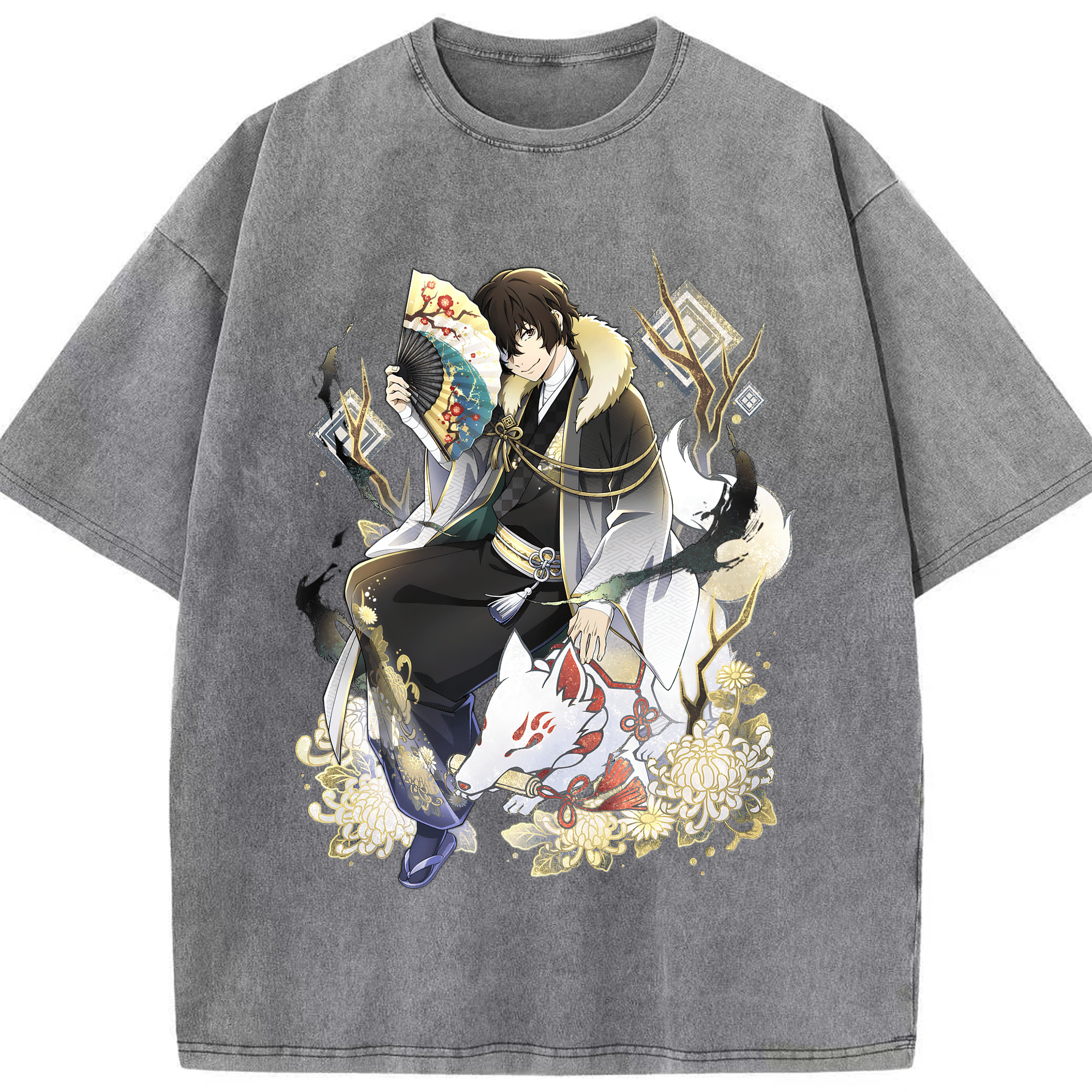 （画像用） 文豪ストレイドッグス Bungo Stray Dogs 綿100% ヴィンテージ風 半袖Tシャツ（フロントプリント）