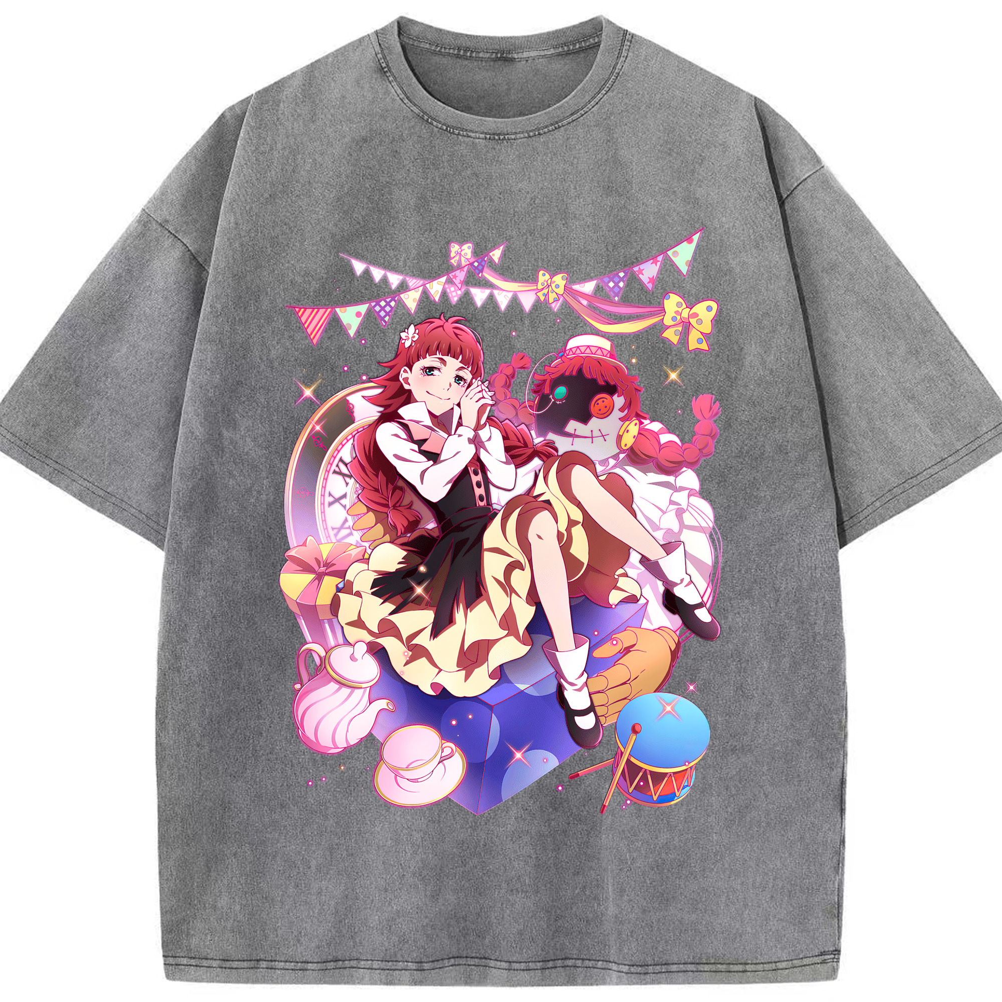 （画像用） 文豪ストレイドッグス Bungo Stray Dogs 綿100% ヴィンテージ風 半袖Tシャツ（フロントプリント）