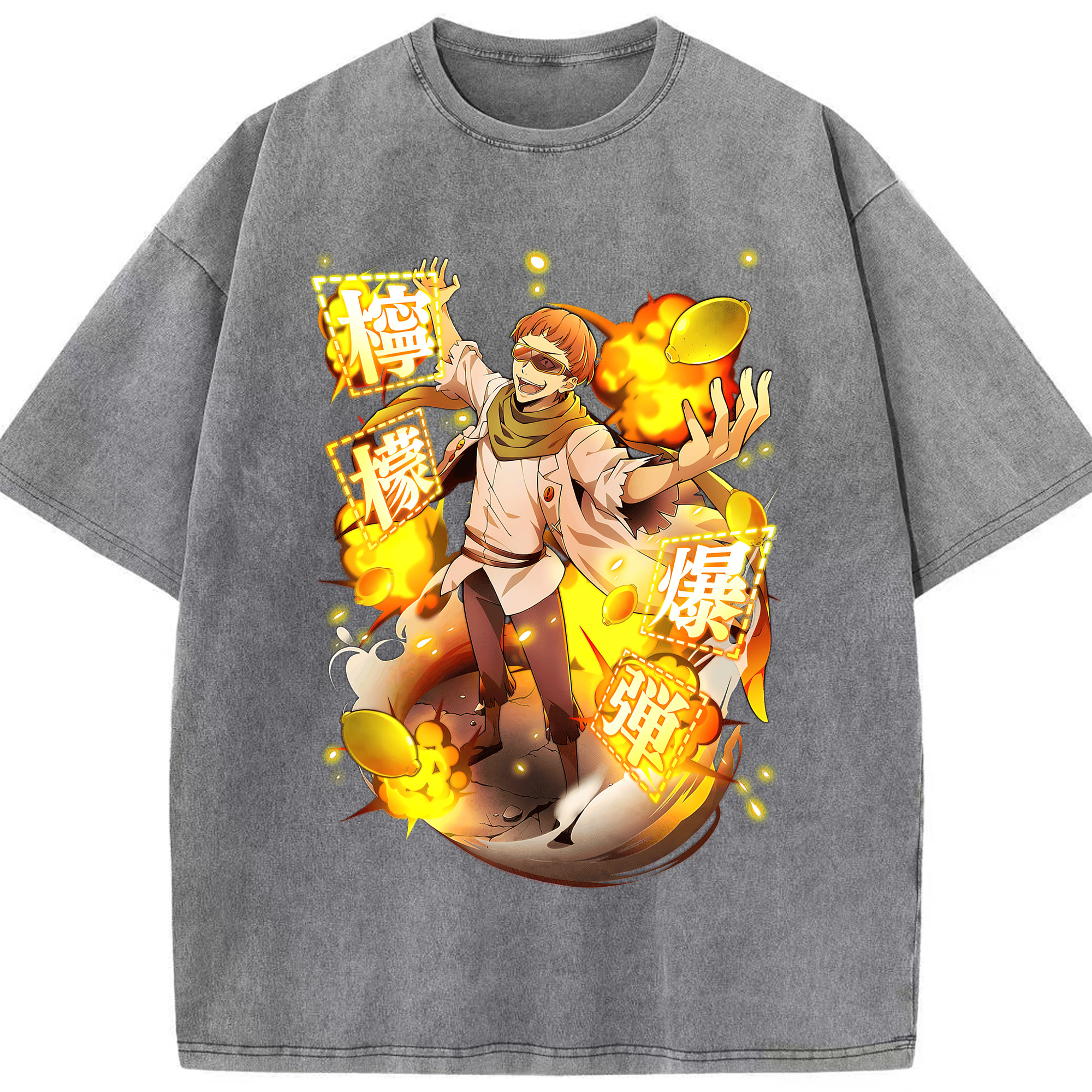（画像用） 文豪ストレイドッグス Bungo Stray Dogs 綿100% ヴィンテージ風 半袖Tシャツ（フロントプリント）
