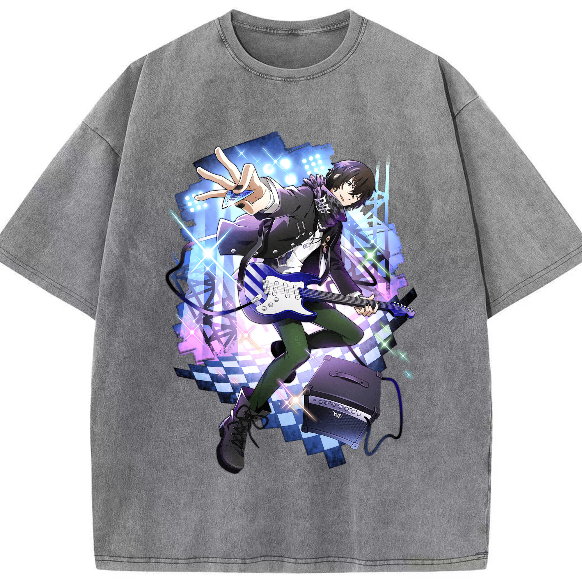 （画像用） 文豪ストレイドッグス Bungo Stray Dogs 綿100% ヴィンテージ風 半袖Tシャツ（フロントプリント）