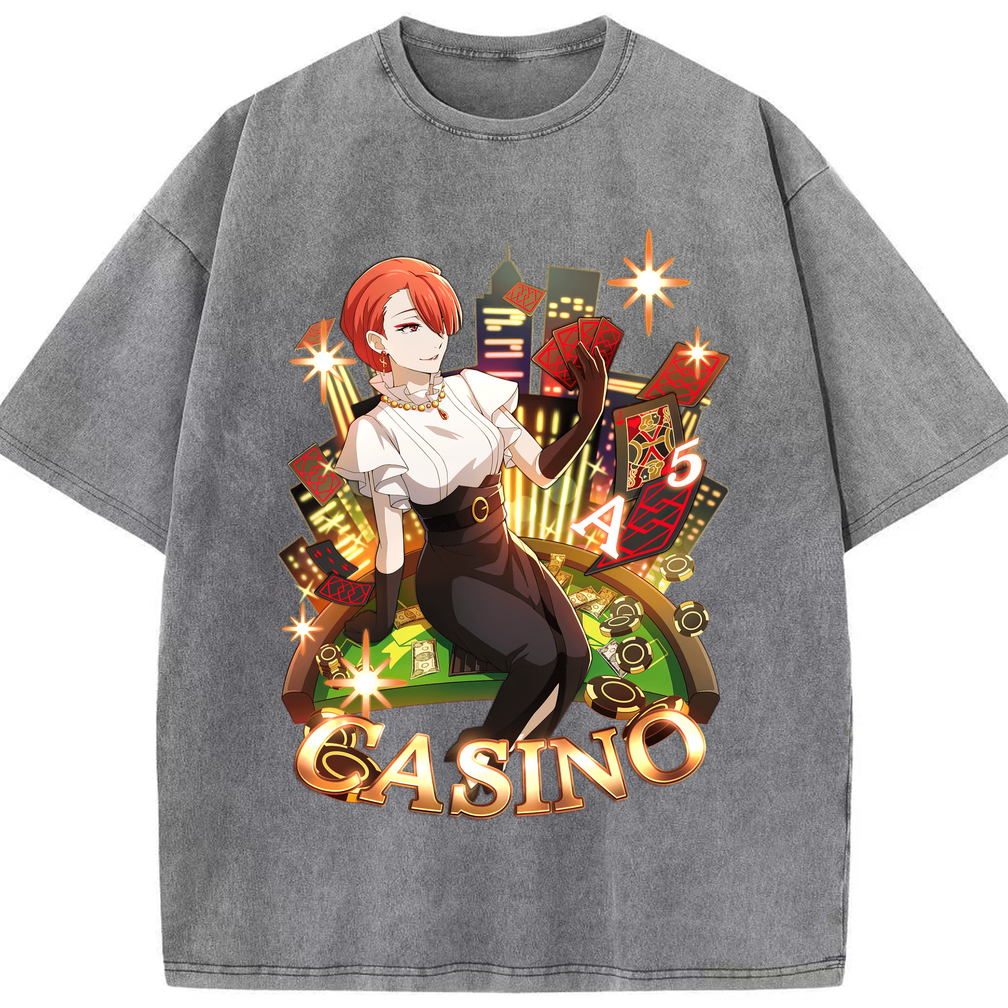 （画像用） 文豪ストレイドッグス Bungo Stray Dogs 綿100% ヴィンテージ風 半袖Tシャツ（フロントプリント）