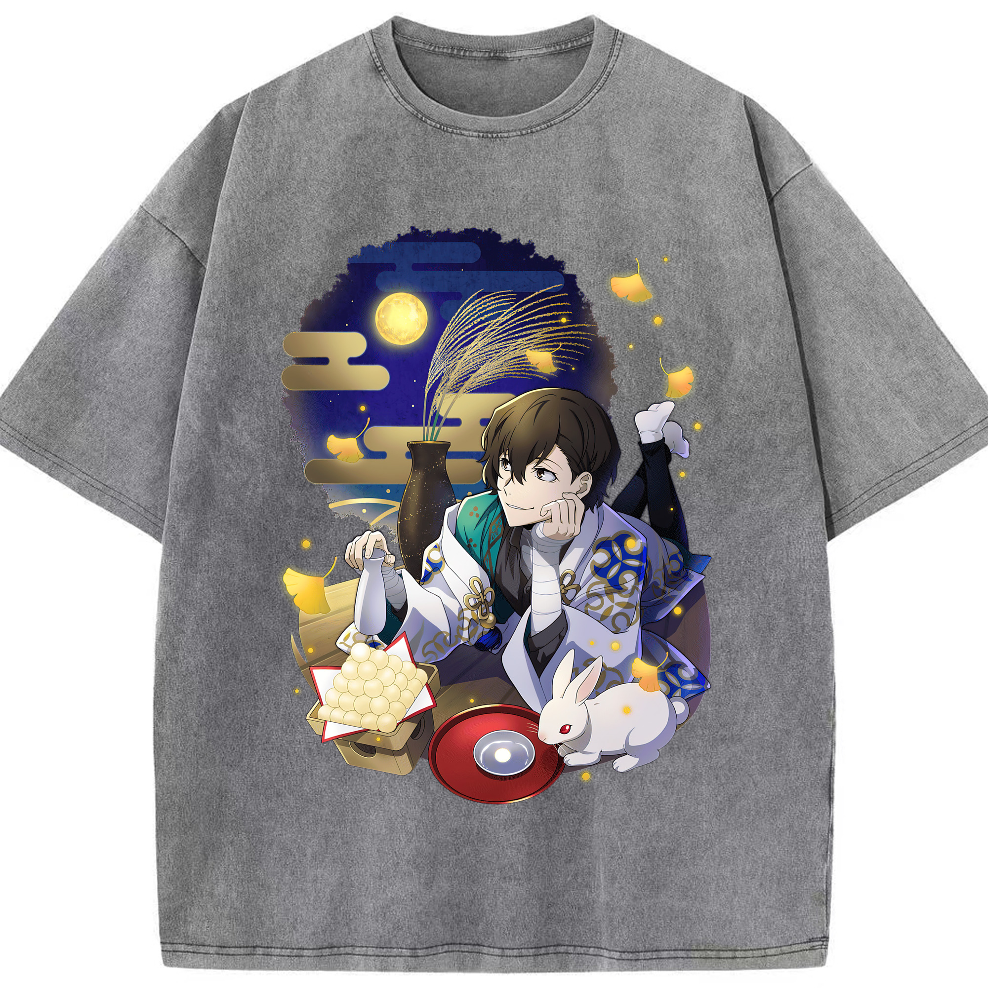 （画像用） 文豪ストレイドッグス Bungo Stray Dogs 綿100% ヴィンテージ風 半袖Tシャツ（フロントプリント）