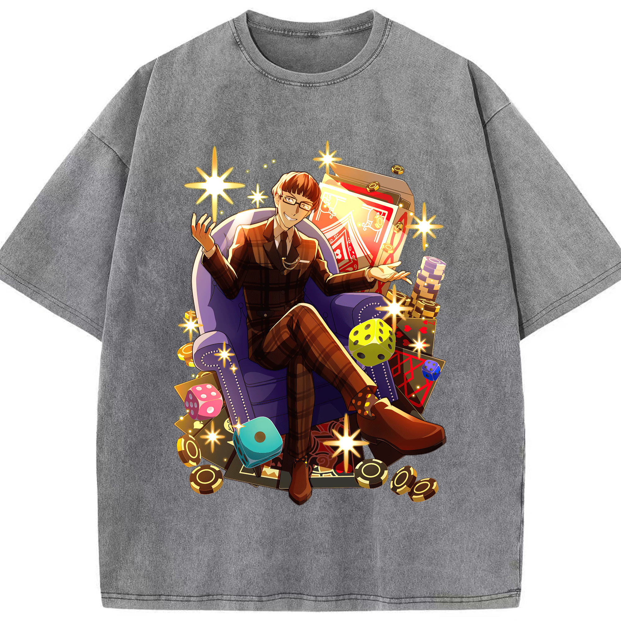 （画像用） 文豪ストレイドッグス Bungo Stray Dogs 綿100% ヴィンテージ風 半袖Tシャツ（フロントプリント）