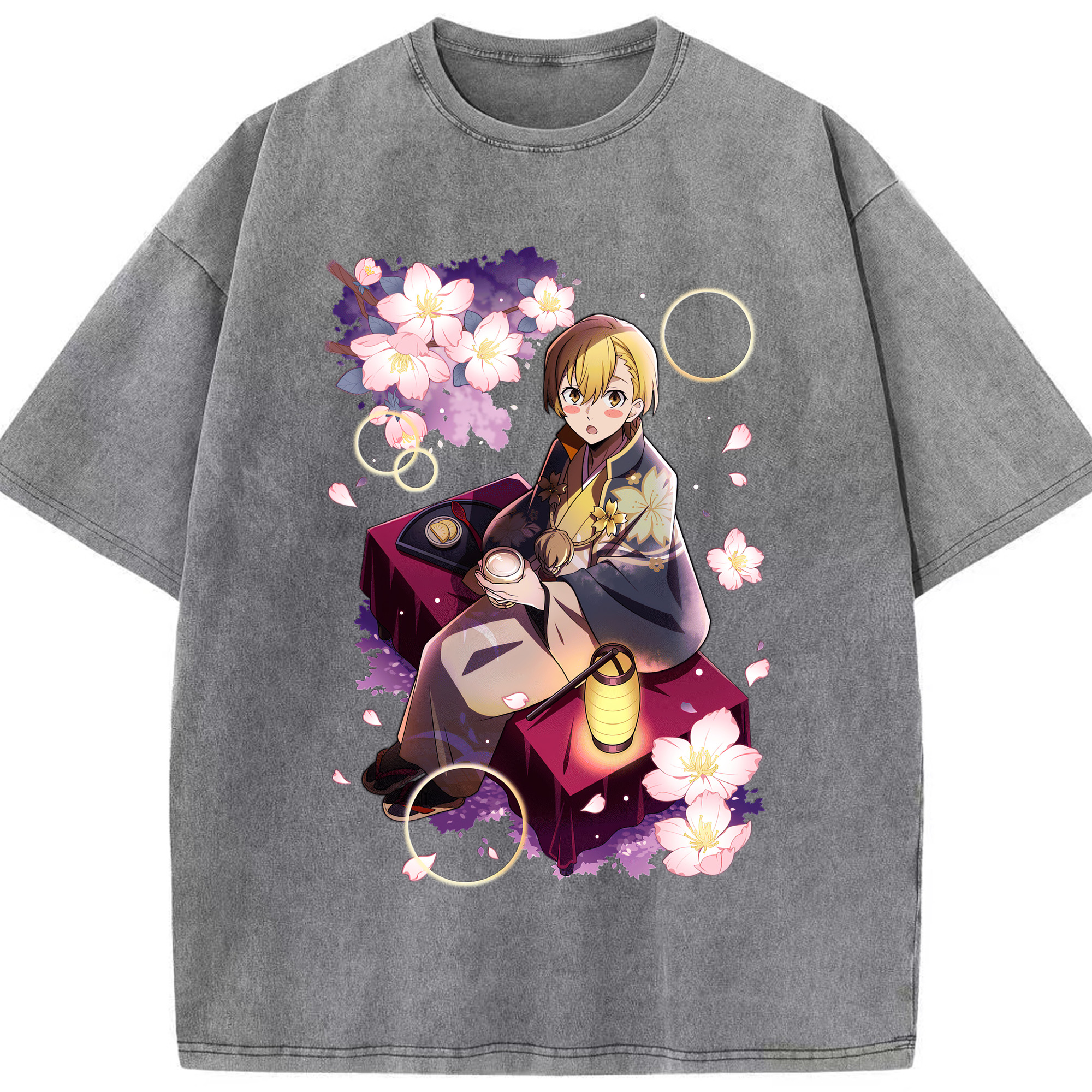 （画像用） 文豪ストレイドッグス Bungo Stray Dogs 綿100% ヴィンテージ風 半袖Tシャツ（フロントプリント）