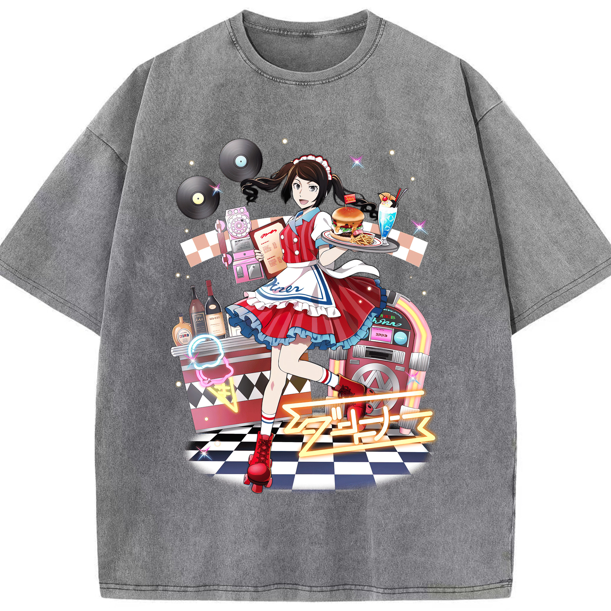 （画像用） 文豪ストレイドッグス Bungo Stray Dogs 綿100% ヴィンテージ風 半袖Tシャツ（フロントプリント）