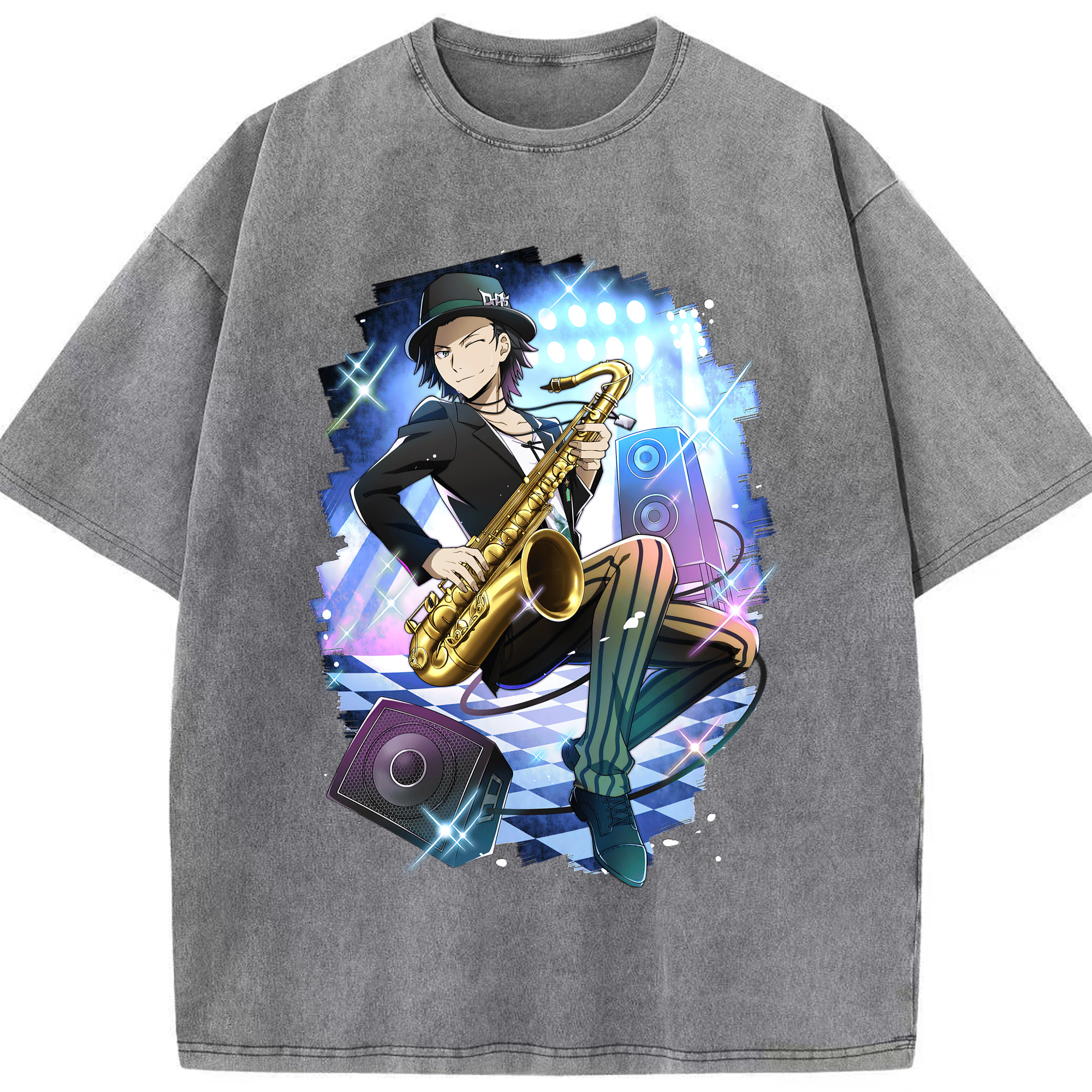 （画像用） 文豪ストレイドッグス Bungo Stray Dogs 綿100% ヴィンテージ風 半袖Tシャツ（フロントプリント）