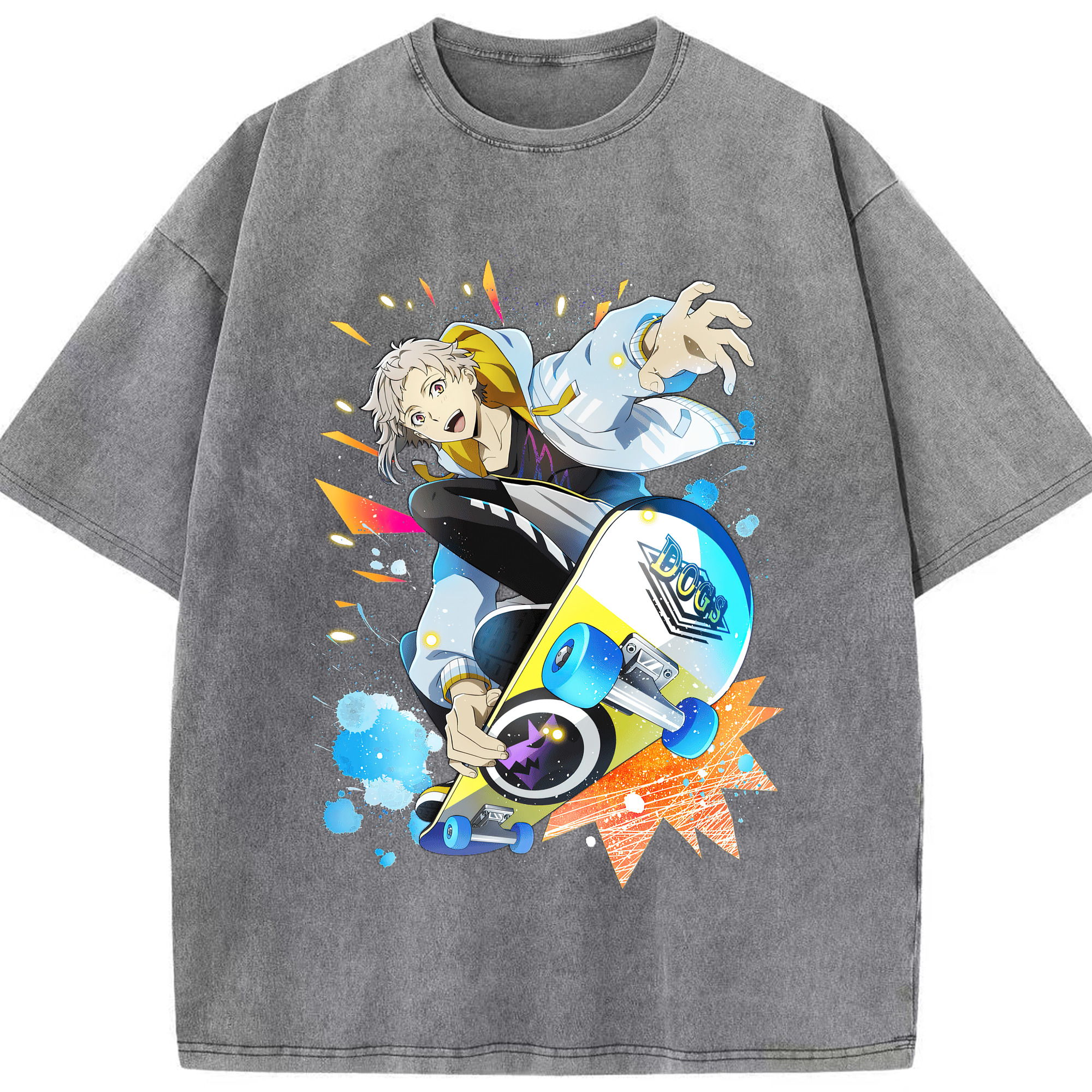 （画像用） 文豪ストレイドッグス Bungo Stray Dogs 綿100% ヴィンテージ風 半袖Tシャツ（フロントプリント）