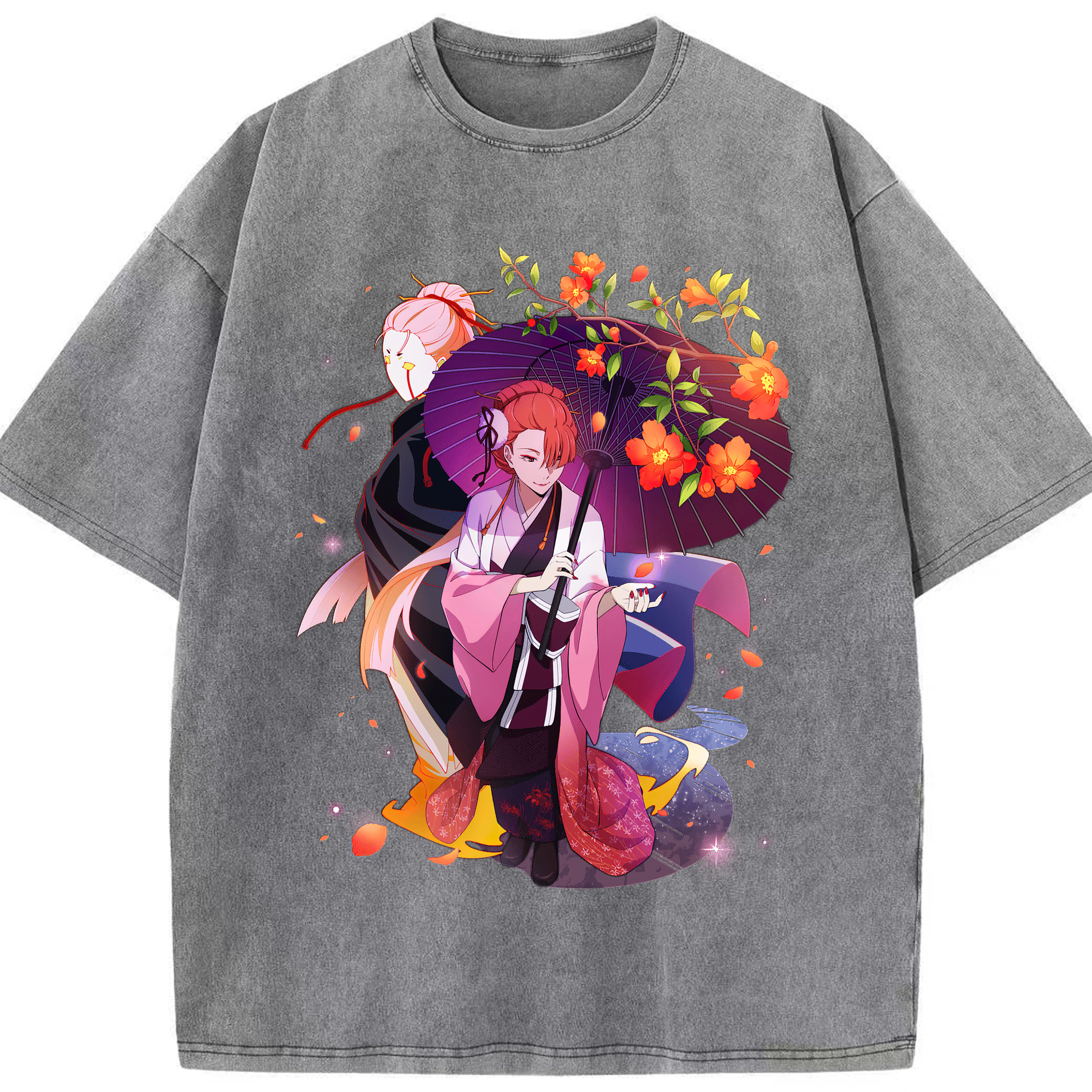 （画像用） 文豪ストレイドッグス Bungo Stray Dogs 綿100% ヴィンテージ風 半袖Tシャツ（フロントプリント）