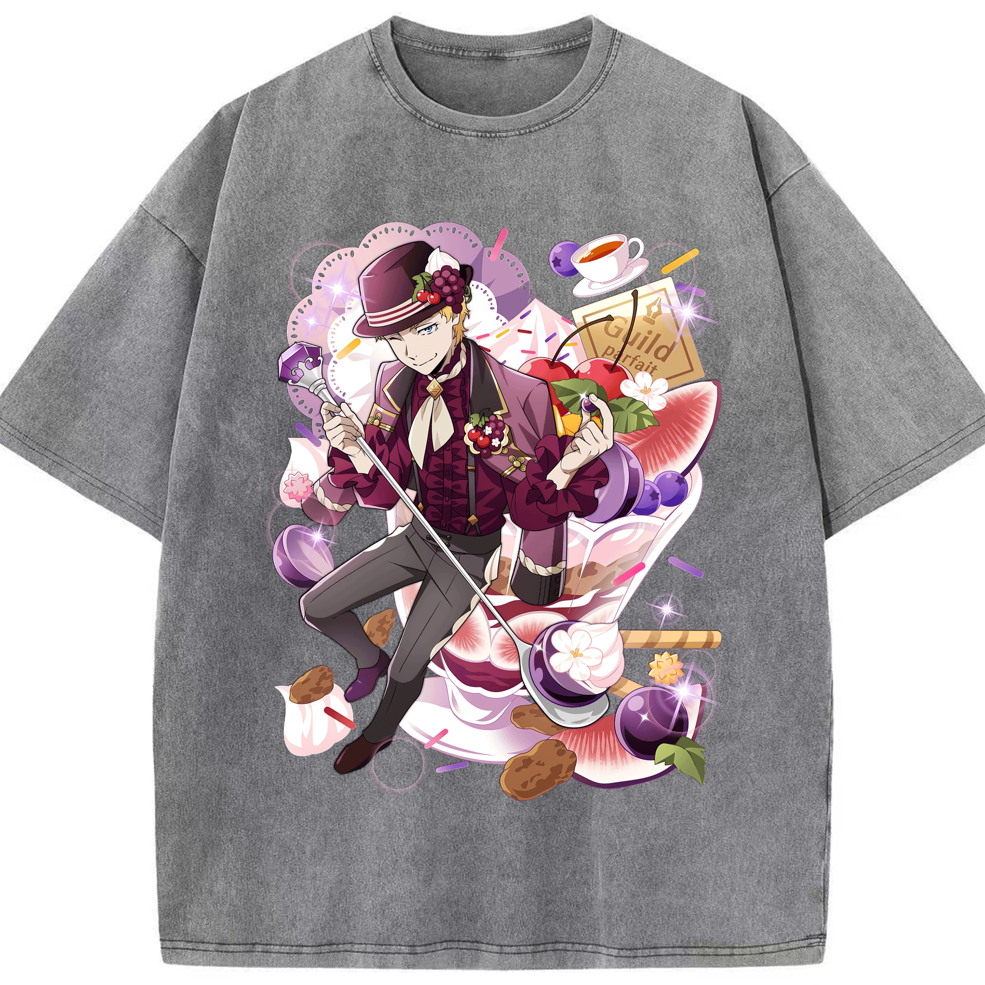 （画像用） 文豪ストレイドッグス Bungo Stray Dogs 綿100% ヴィンテージ風 半袖Tシャツ（フロントプリント）