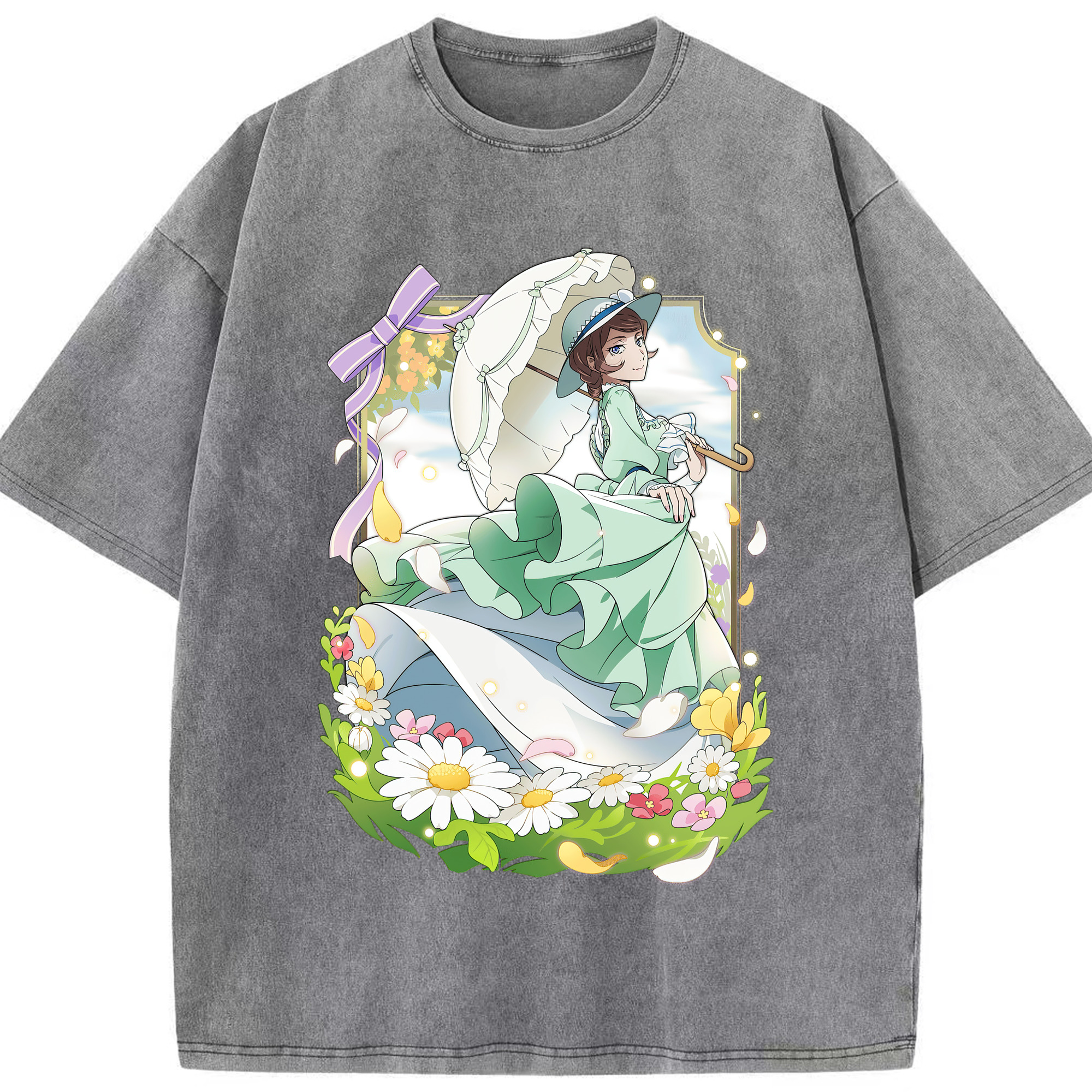（画像用） 文豪ストレイドッグス Bungo Stray Dogs 綿100% ヴィンテージ風 半袖Tシャツ（フロントプリント）